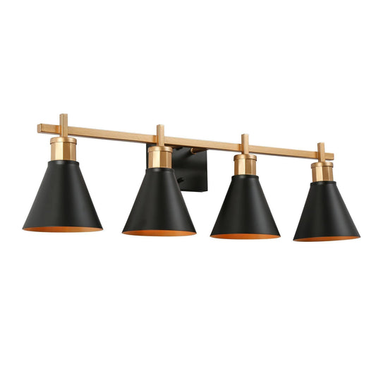 Umbralicious 4-Light Black and Gold Vanity Light