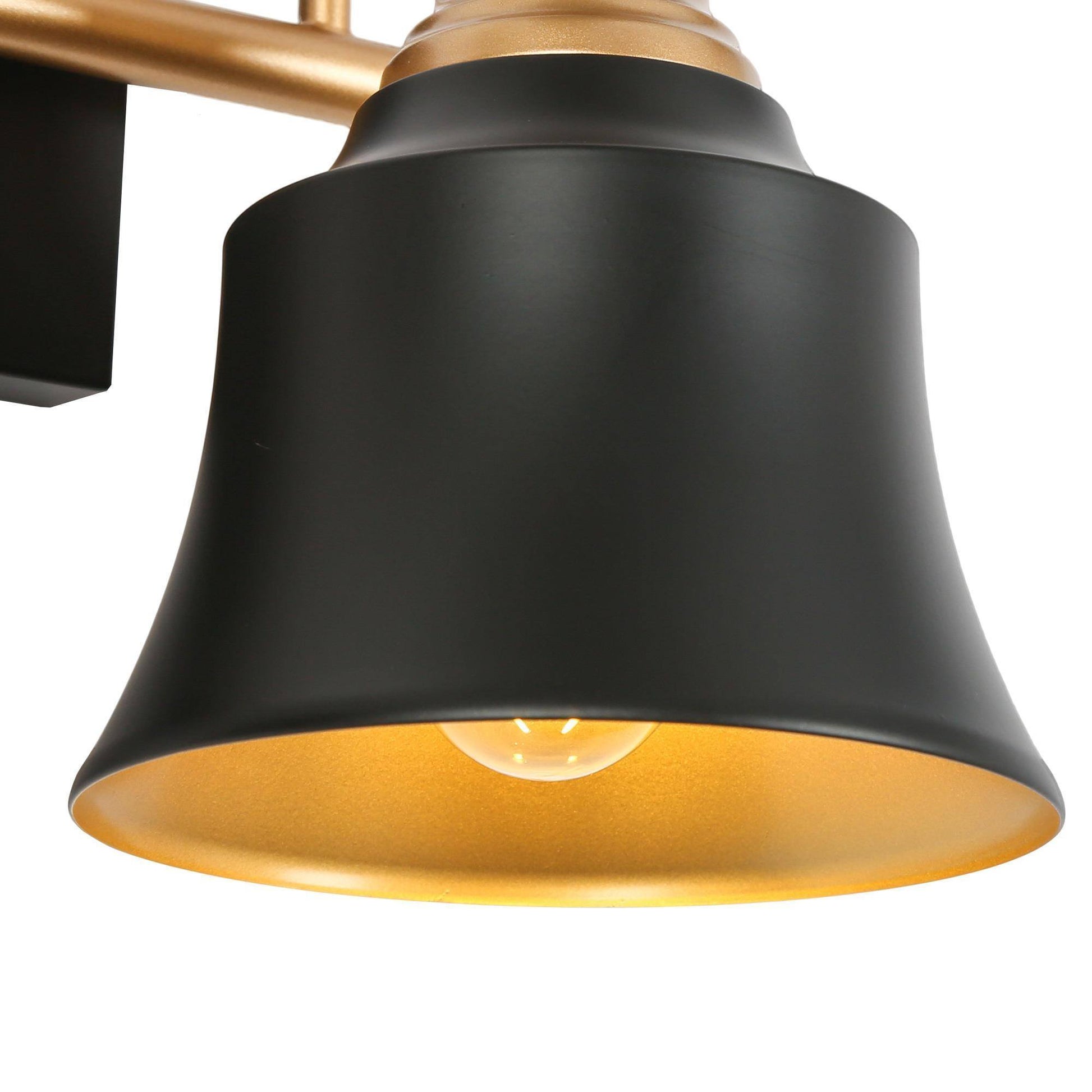 Aphrocallistes 4-Light Black and Gold Vanity Light