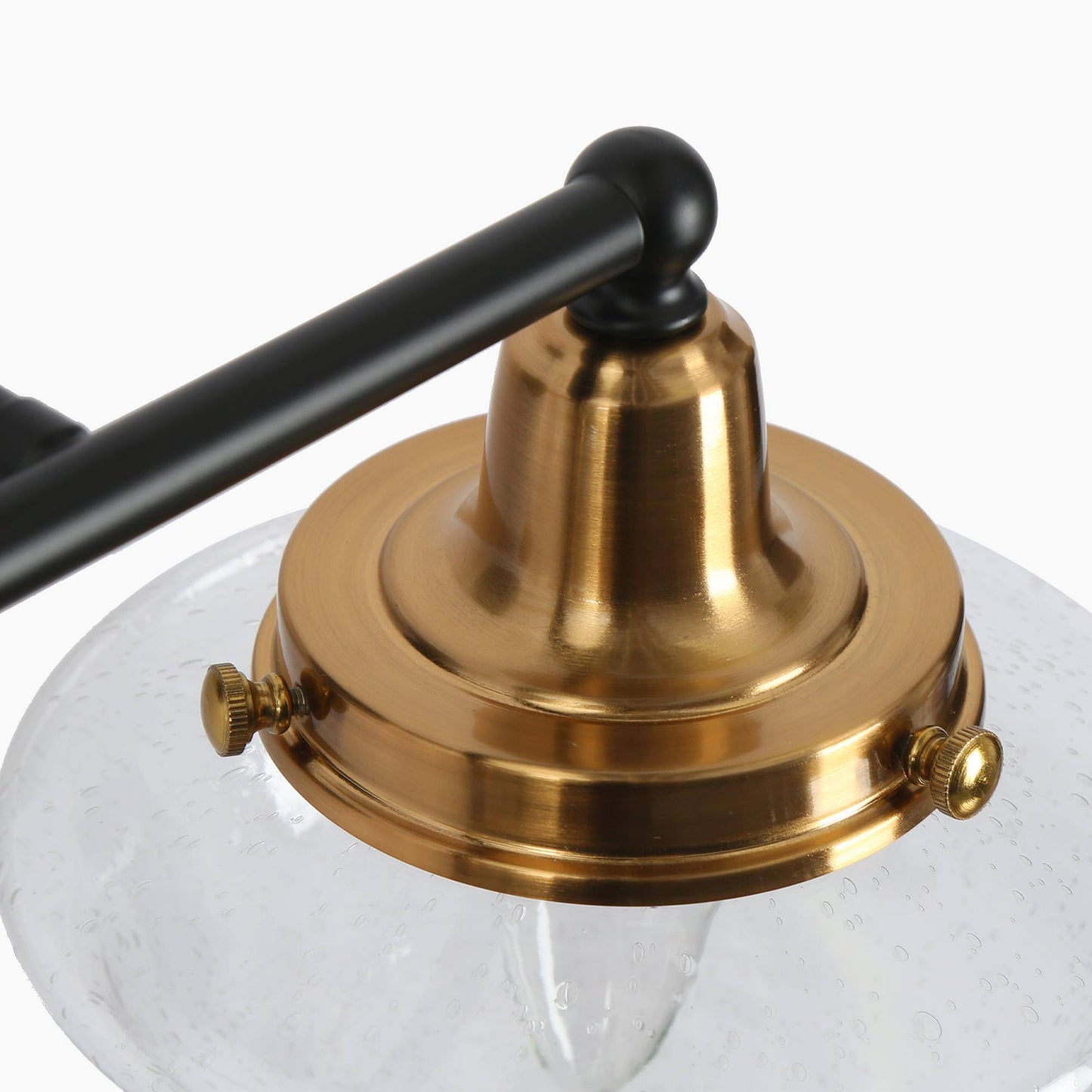 Gnetophyta 4-Light Black and Brass Vanity Light