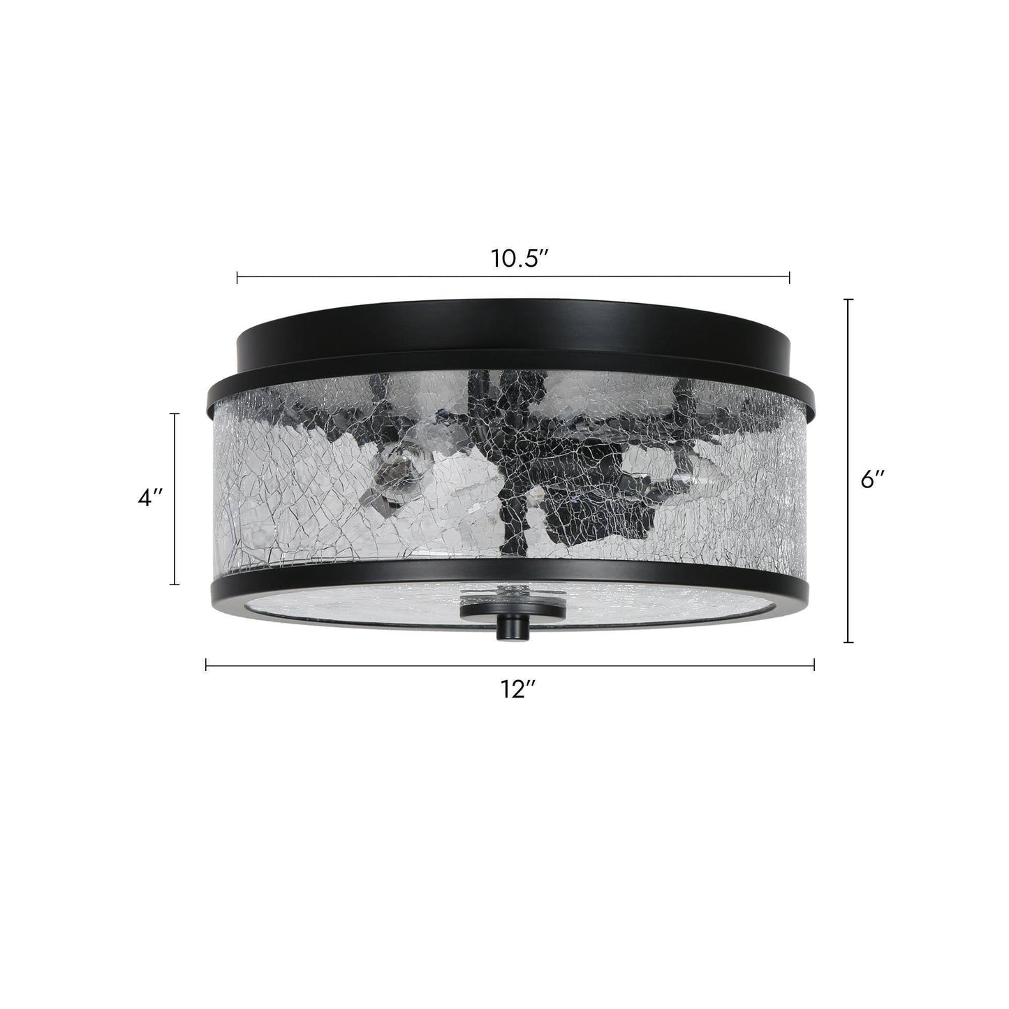 Emiunaiel 3-Light Mini Black Flush-Mount Light