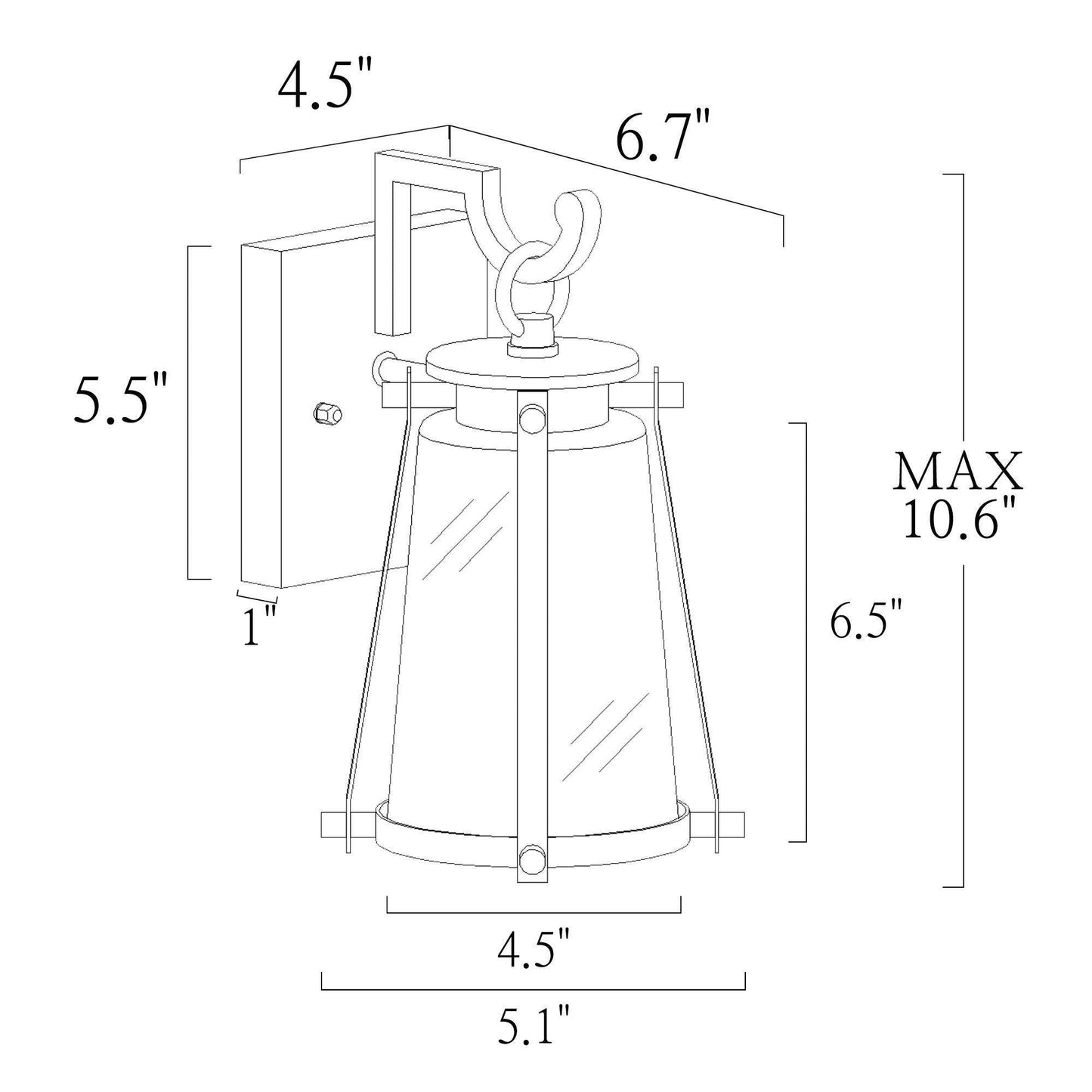 Earl 10.6"H 1-Light Outdoor Wall Lantern 