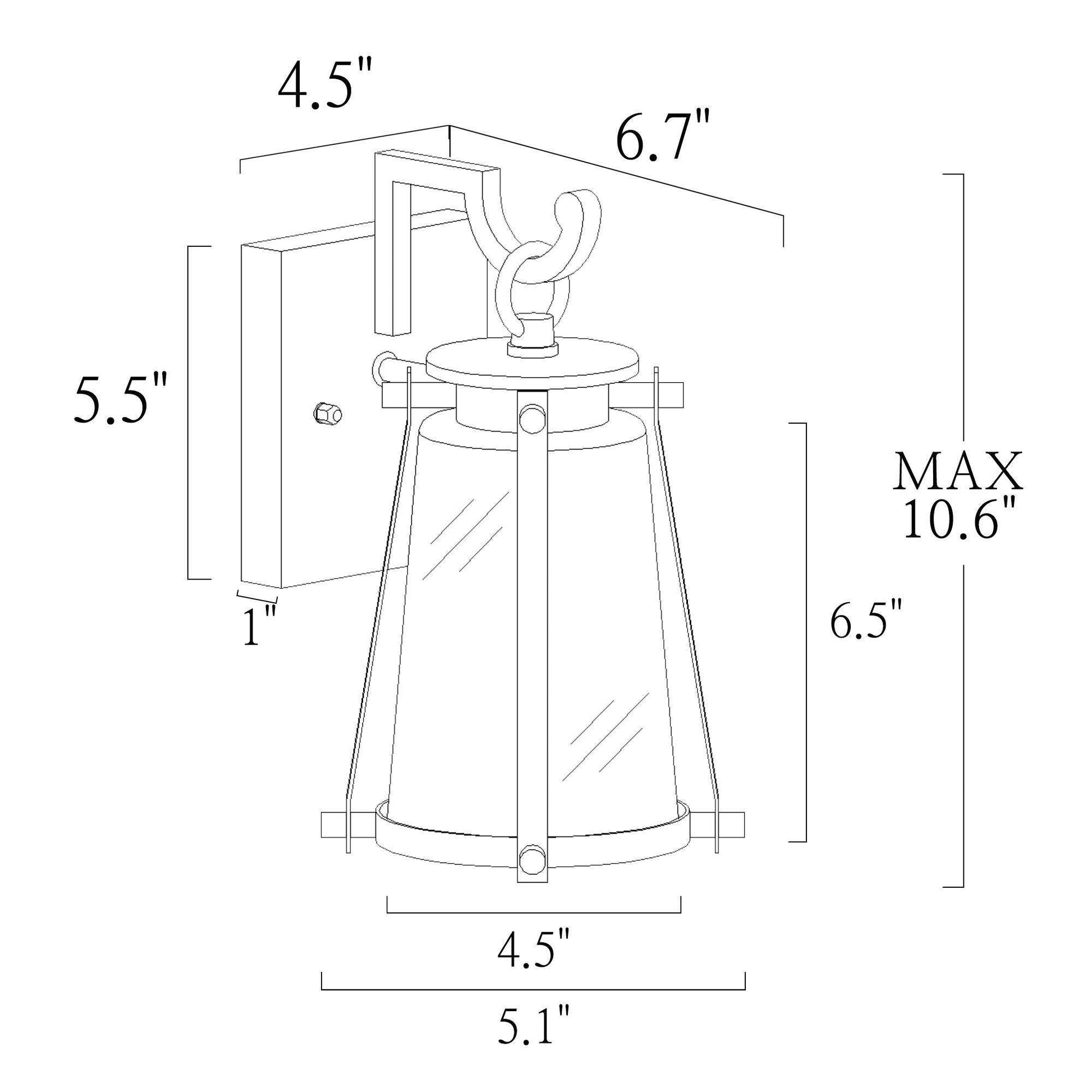 Earl 10.6"H 1-Light Outdoor Wall Lantern 