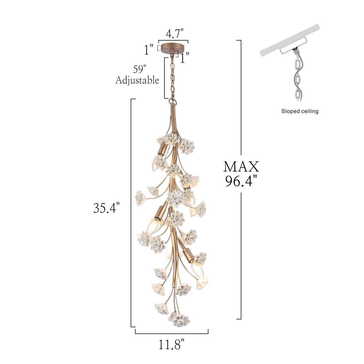 Arianiser 4-Light Mini Gold Chandelier