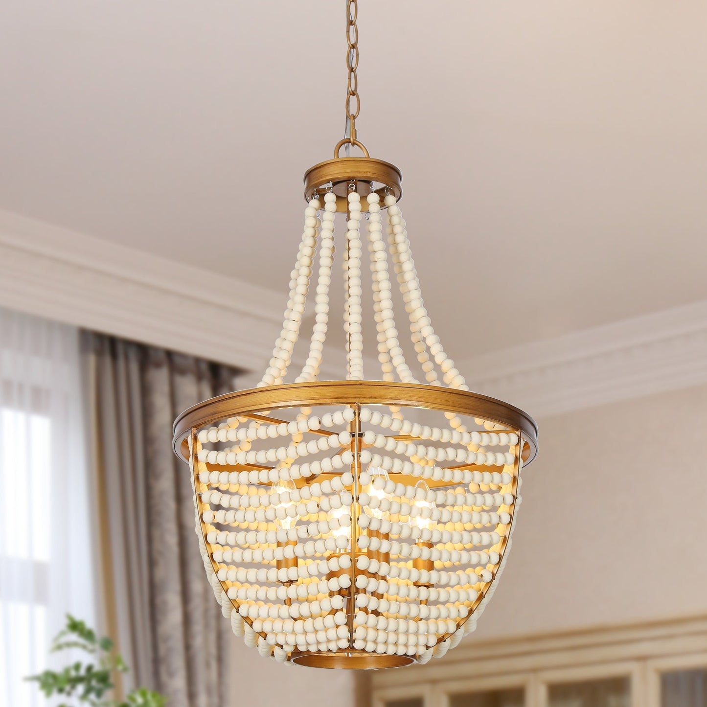 Chodober 4-Light Small Gold Chandelier