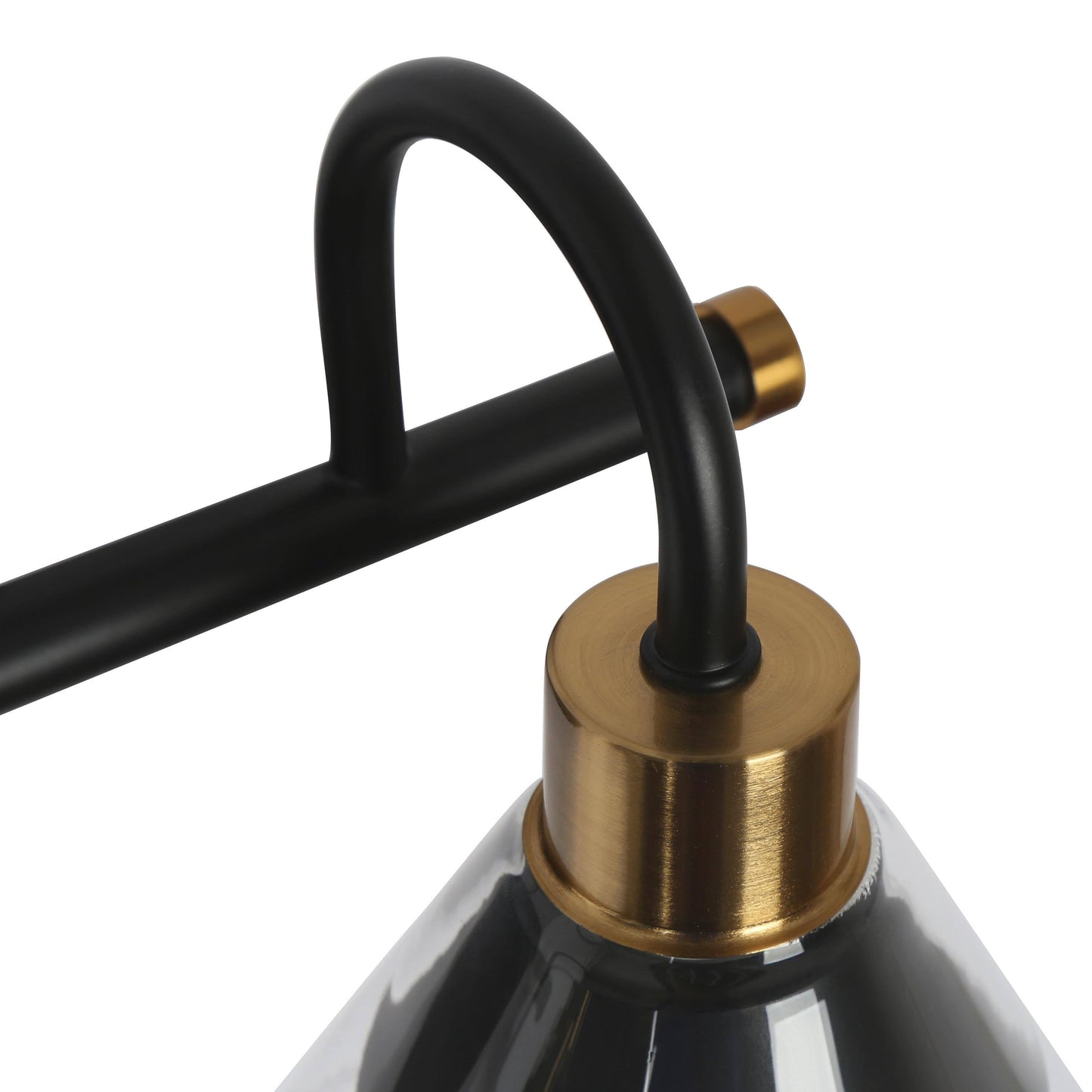 Moolidish 2-Light Black and Brass Vanity Light