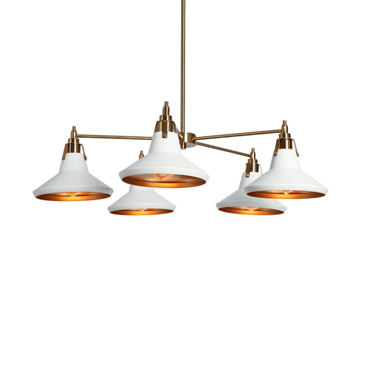 Tencanonia 5-Light Large Gold Chandelier