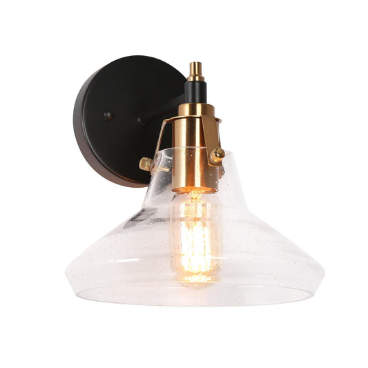 1-Light Glass Wall Sconce Vanity Light - Belles Lighting