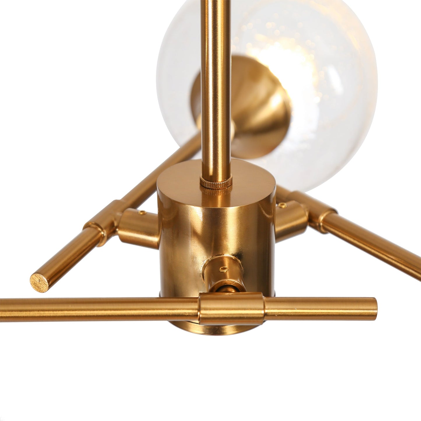 Resplandor 3-Light Small Gold Semi-Flush-Mount Light