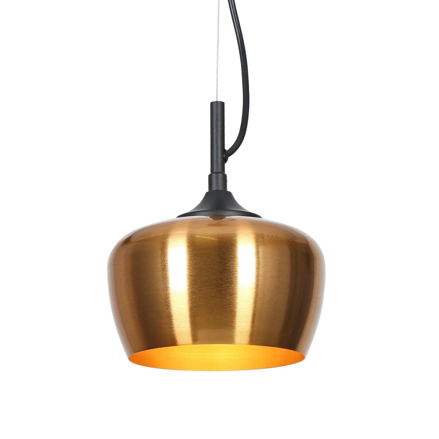 1-Light Gold Pendant Lights - Belles Lighting