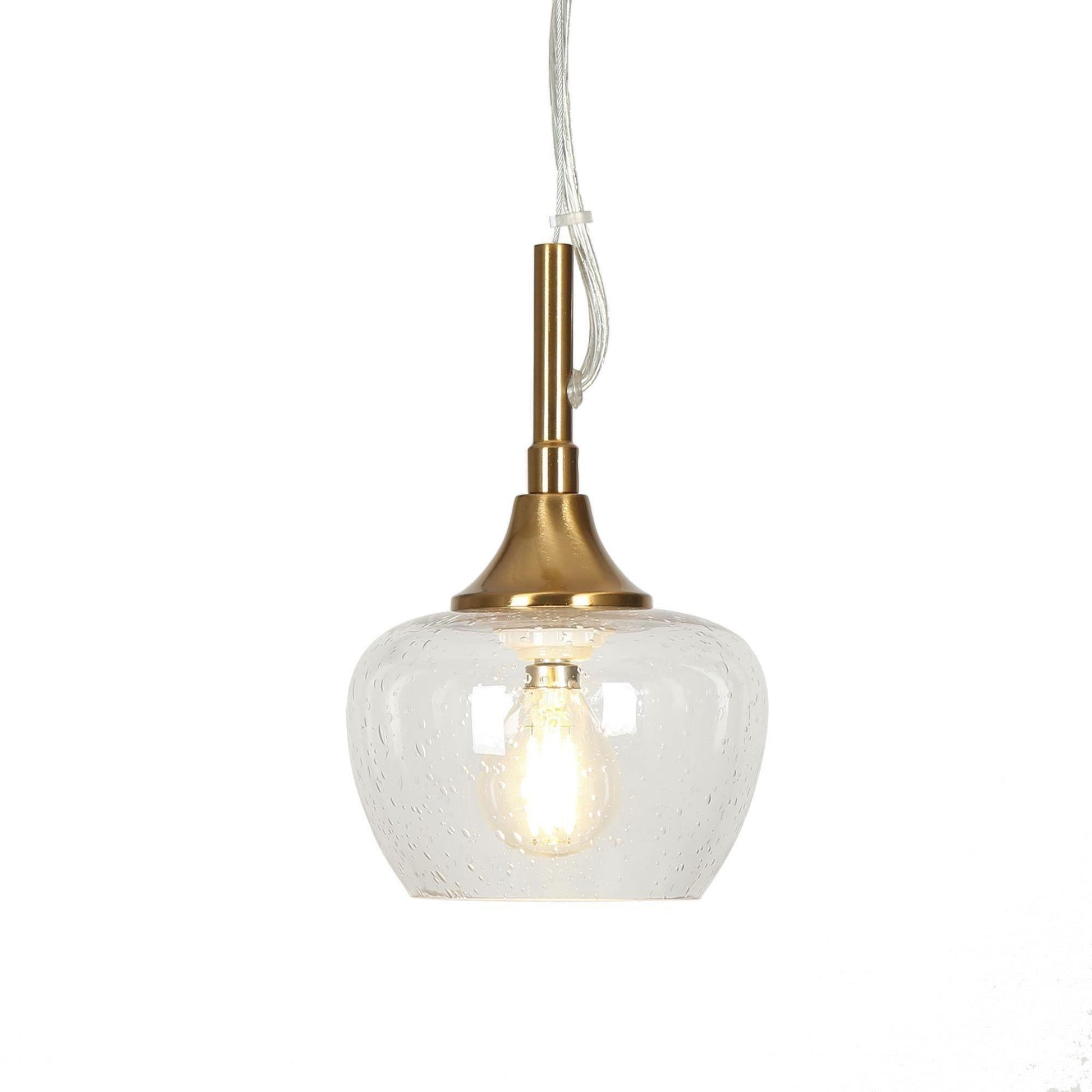 1-Light Glass Pendant Lights - Belles Lighting