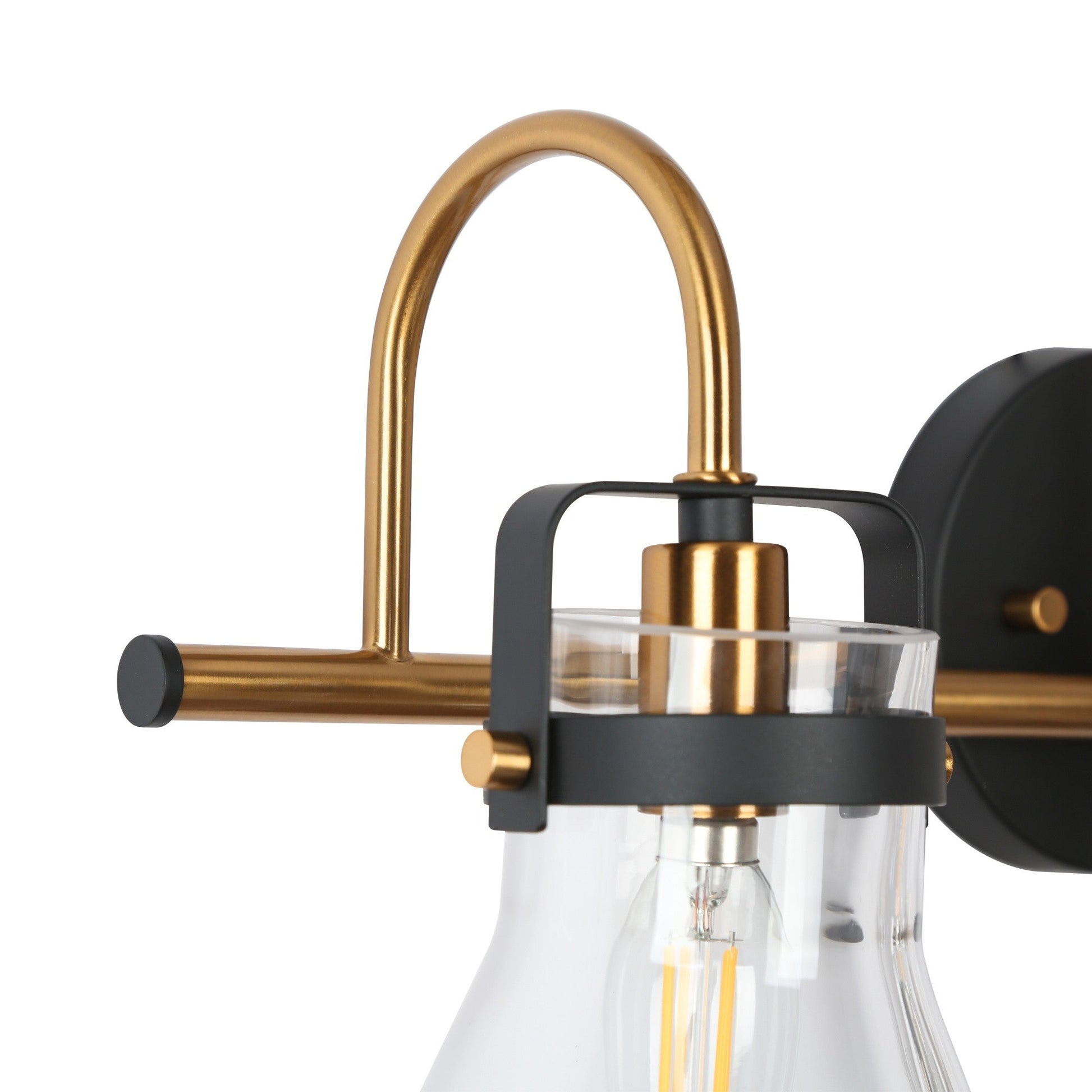 Xylophonist 3-Light Black and Brass Vanity Light