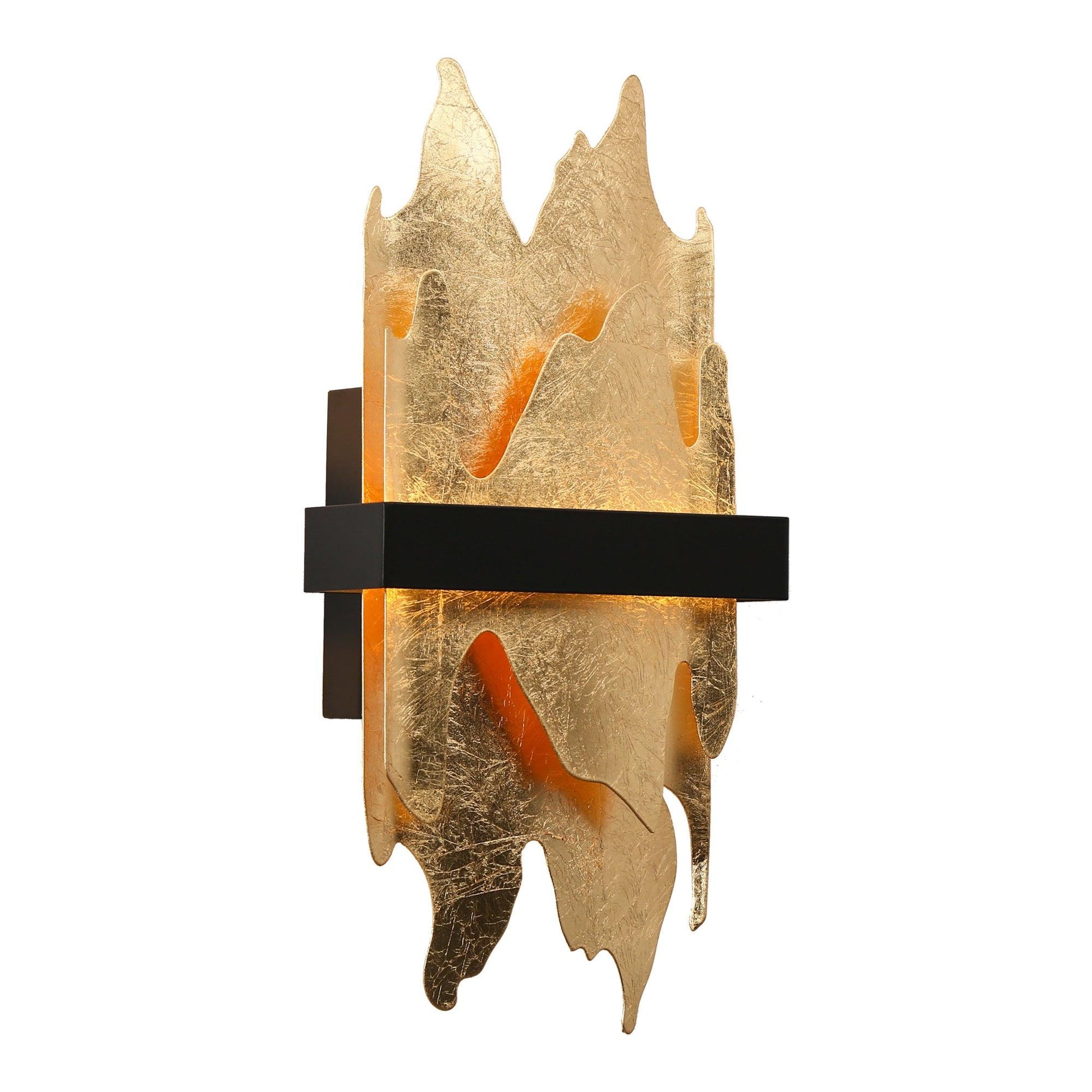 1-Light LED Gold Leaf Wall Sconce - Belles Lighting