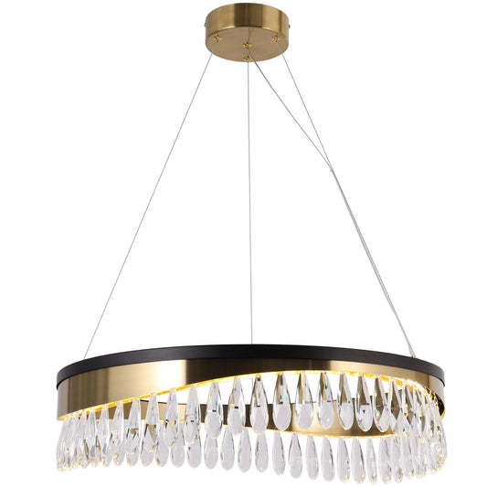 1-Light LED Glam Crystal Chandeliers - Belles Lighting