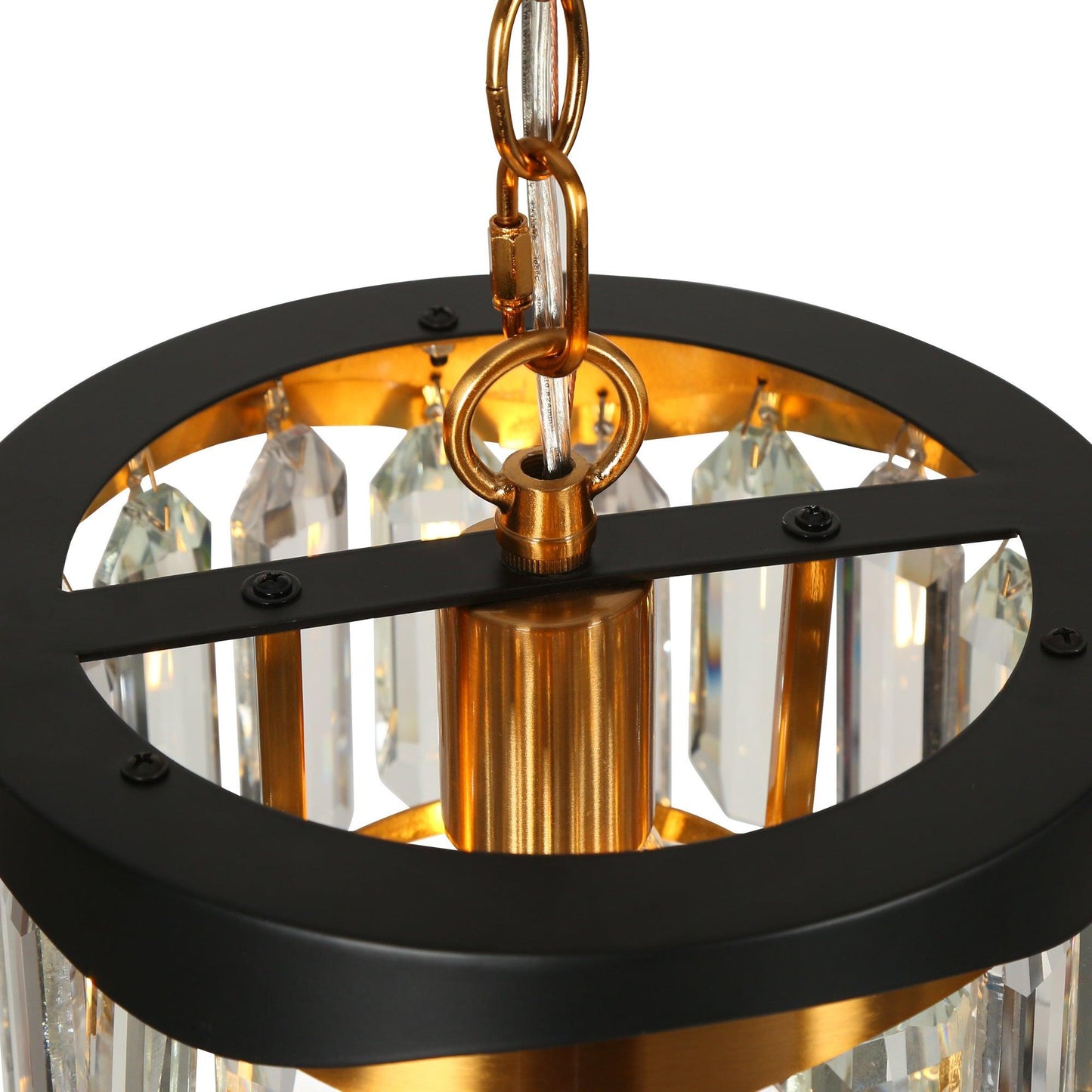 1-Light Modern Crystal Pendant Light - Belles Lighting