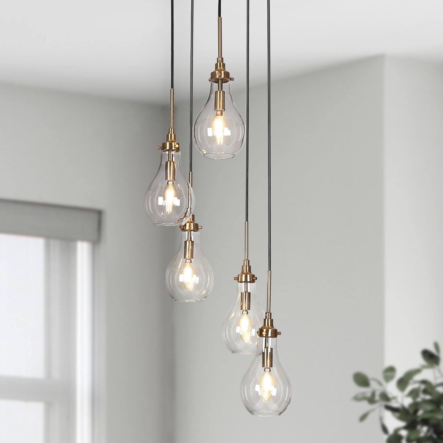 Luxitemin? 5-Light Small Black Chandelier