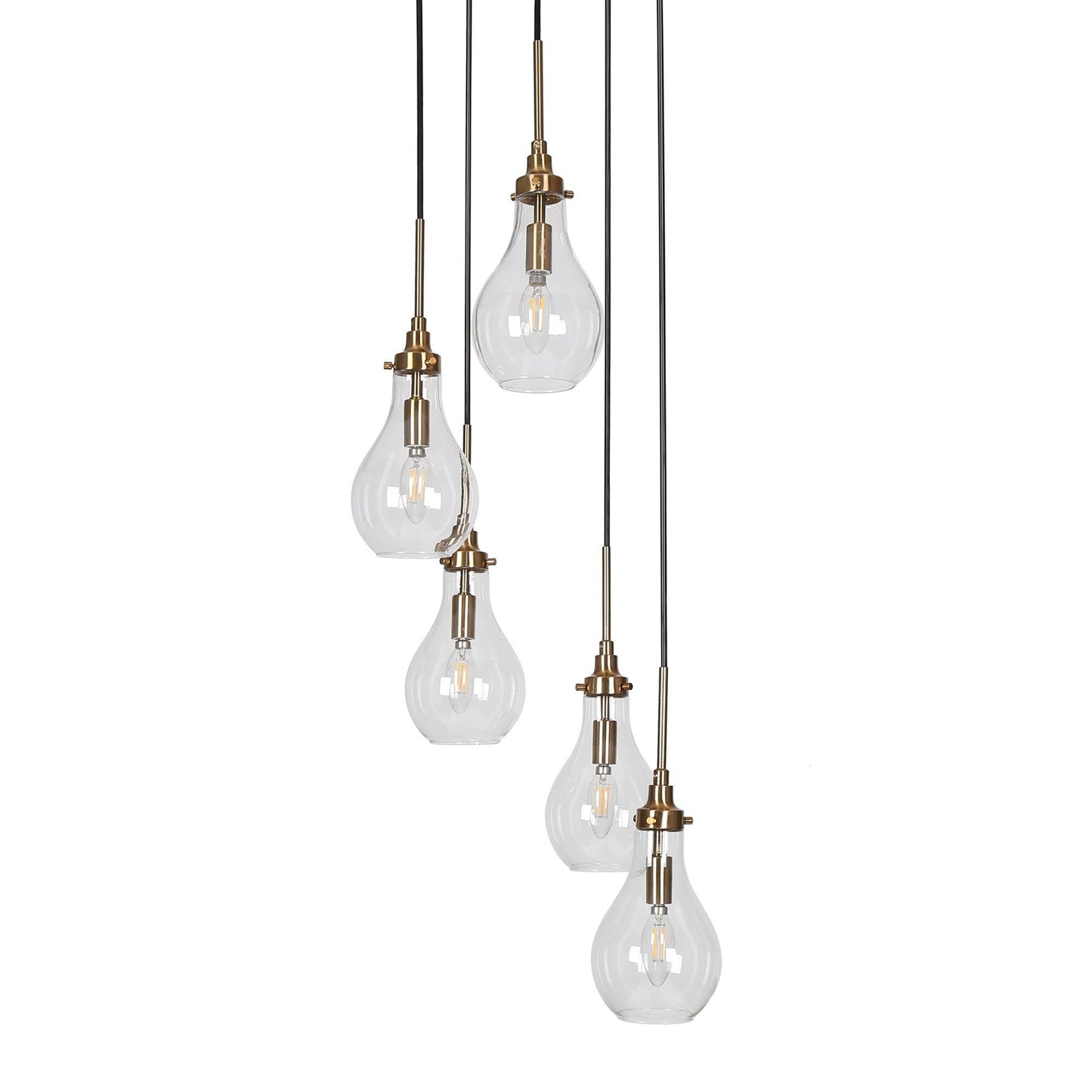 Luxitemin? 5-Light Small Black Chandelier