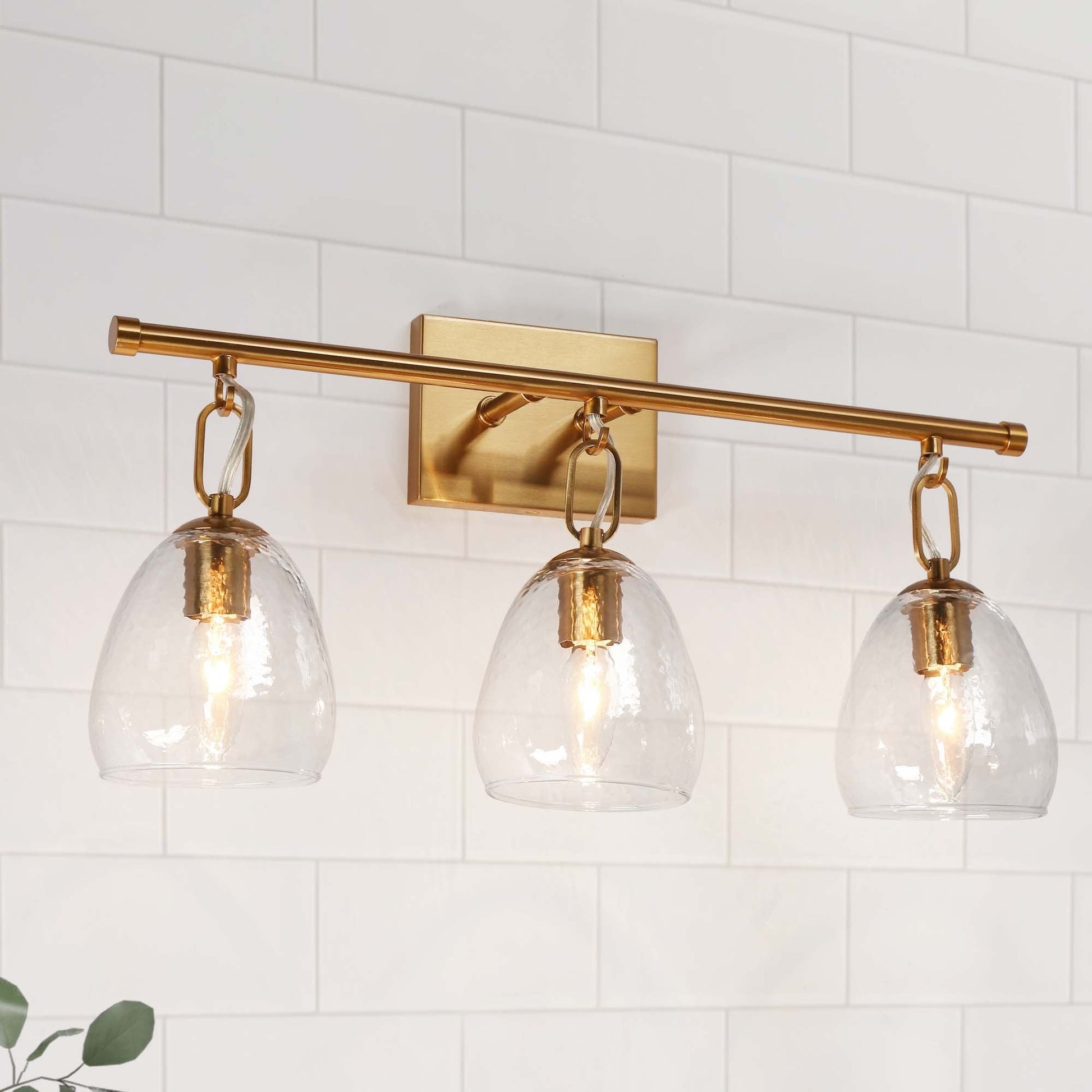 Blobfish 3-Light Brass Vanity Light