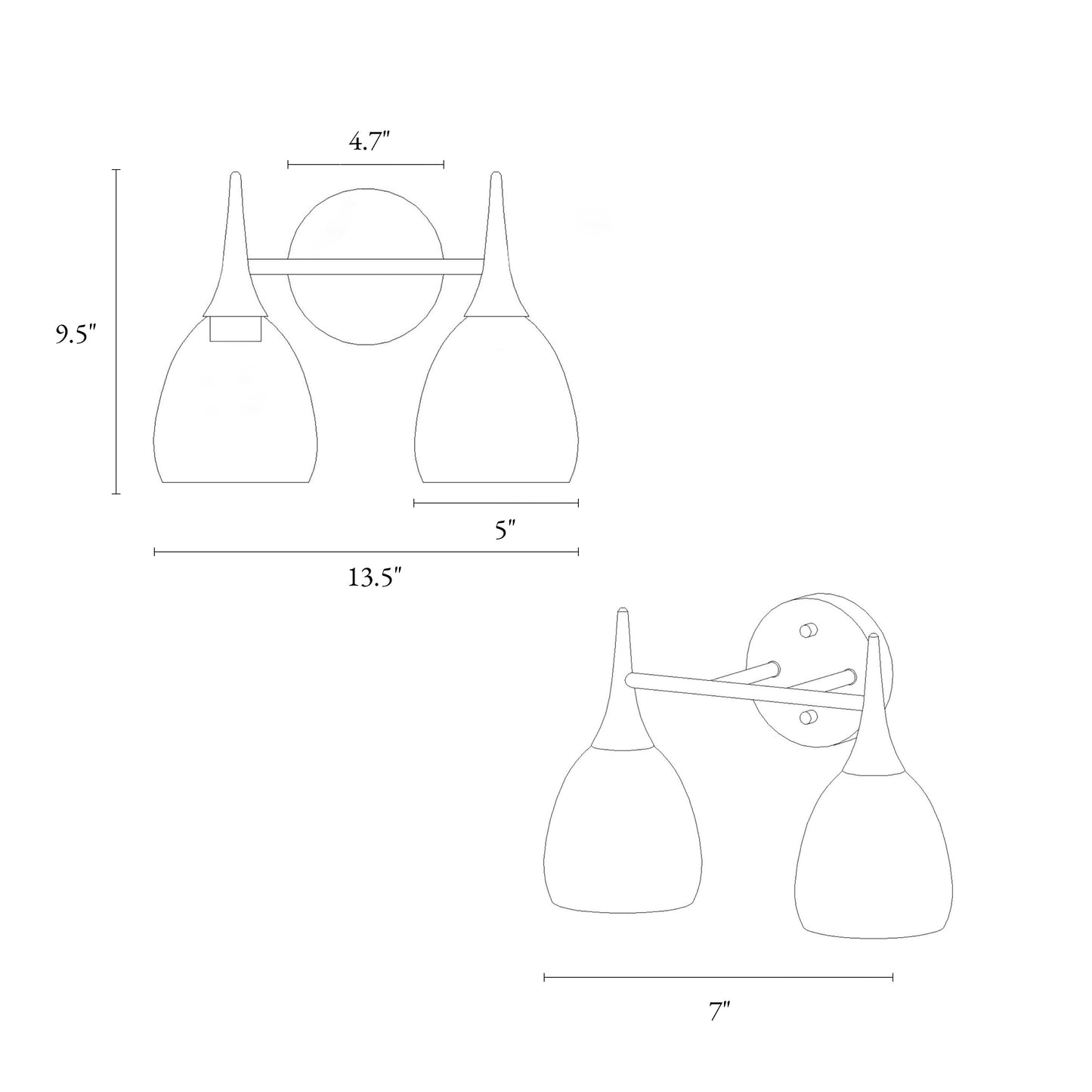 Cymerlarity 1-Light Brass Vanity Light