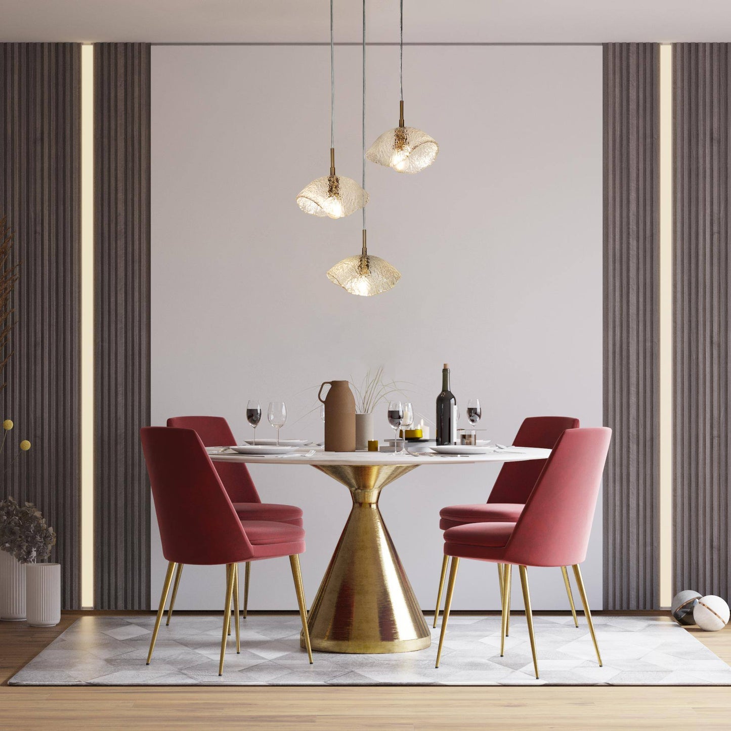 Evangeline 1-Light Mini Gold Modern Pendant Light Fixtures