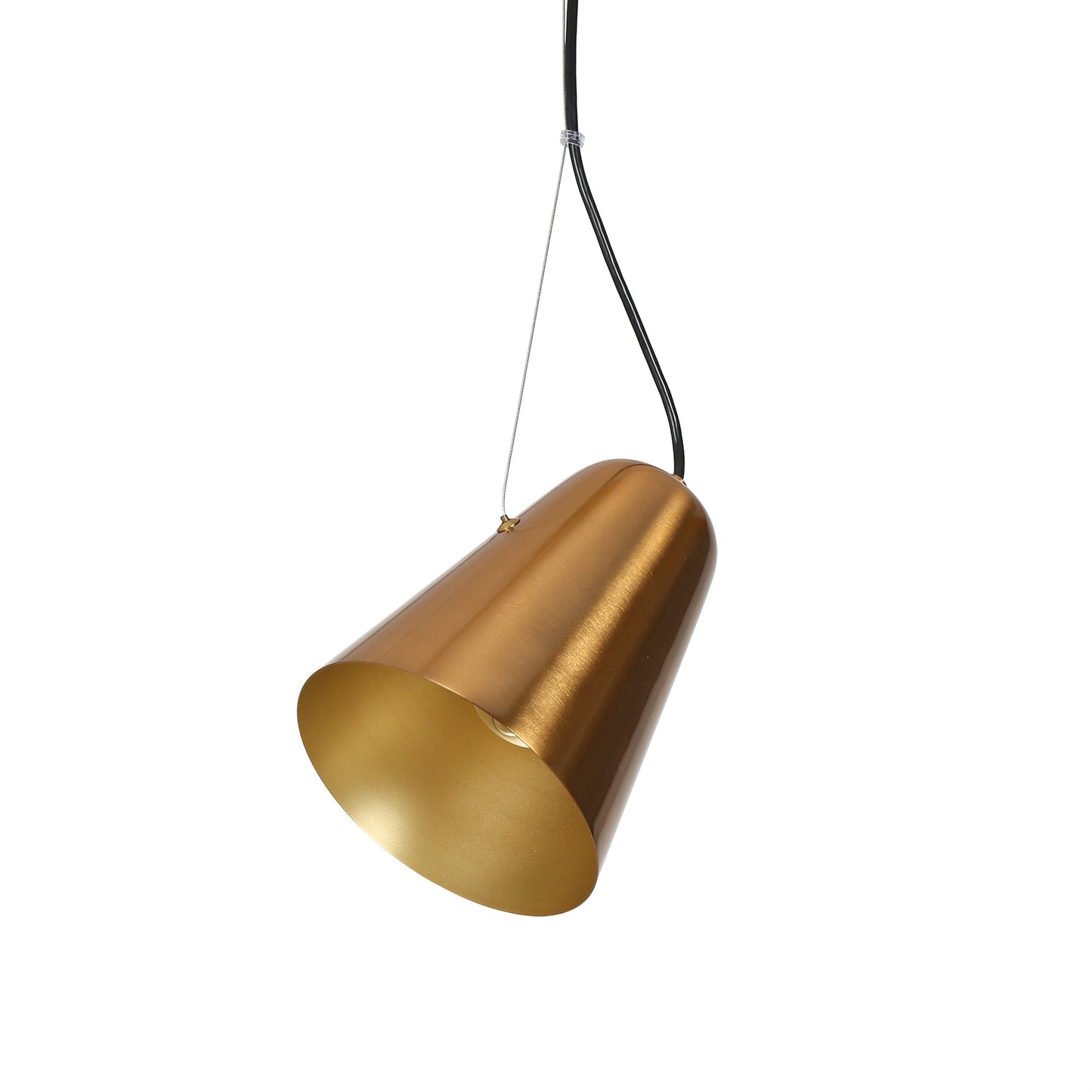 Modern 1-Light Brass Pendant Light