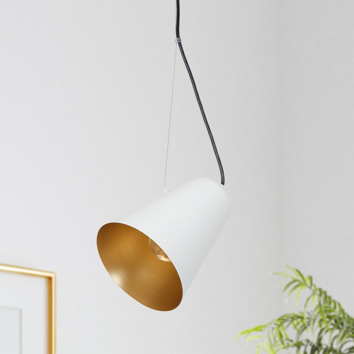 Epodtenve 1-Light Mini Gold Modern Pendant Light Fixtures