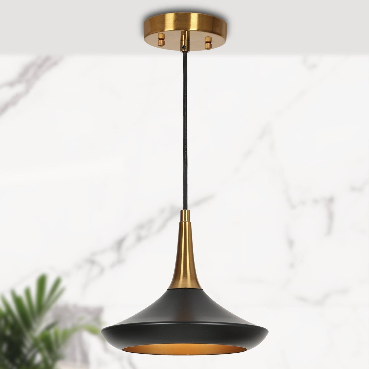 Phapricornus 1-Light Mini Black Modern Pendant Light Fixtures