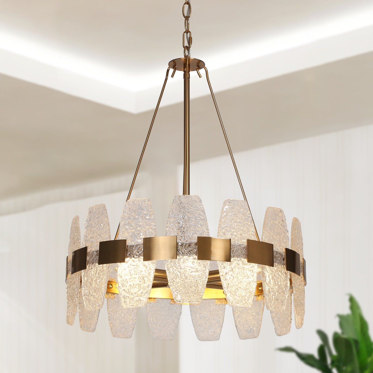 Stylasteridae 4-Light Small Gold Chandelier