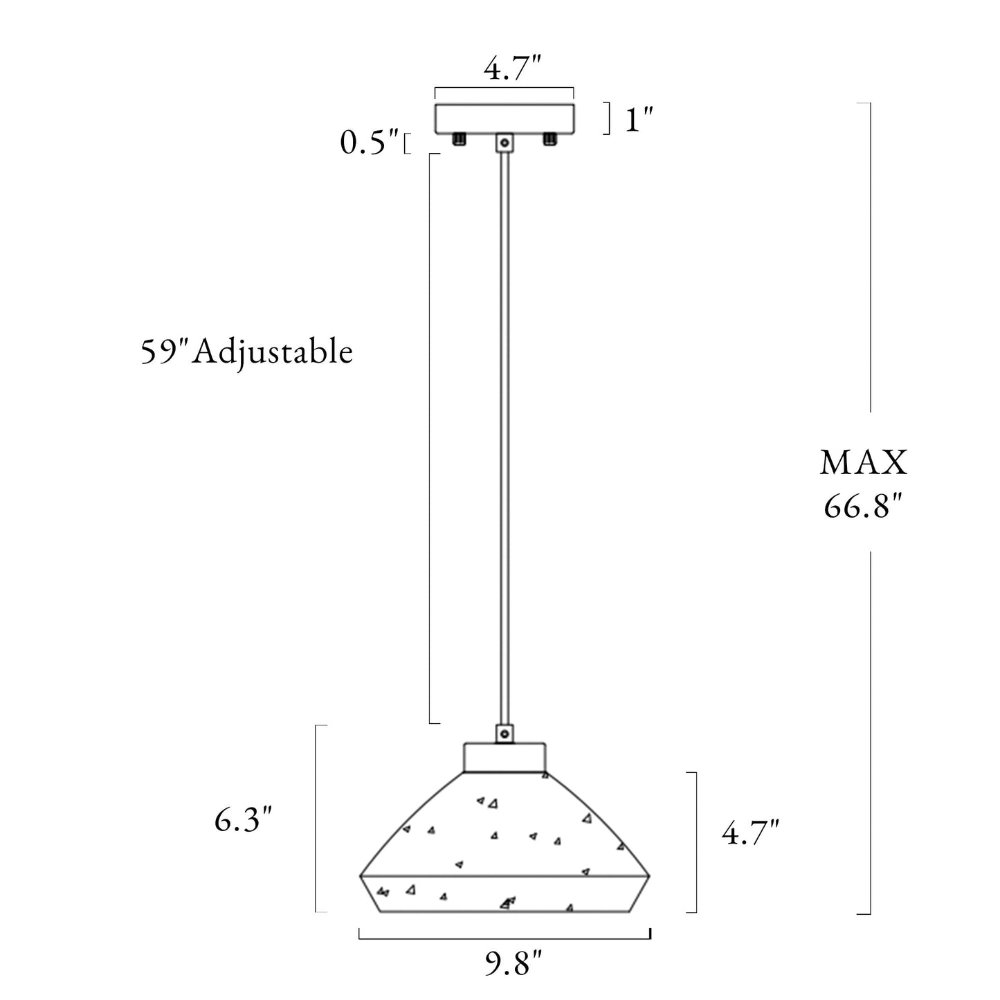 Anila 1-Light Mini Black Modern Pendant Light Fixtures