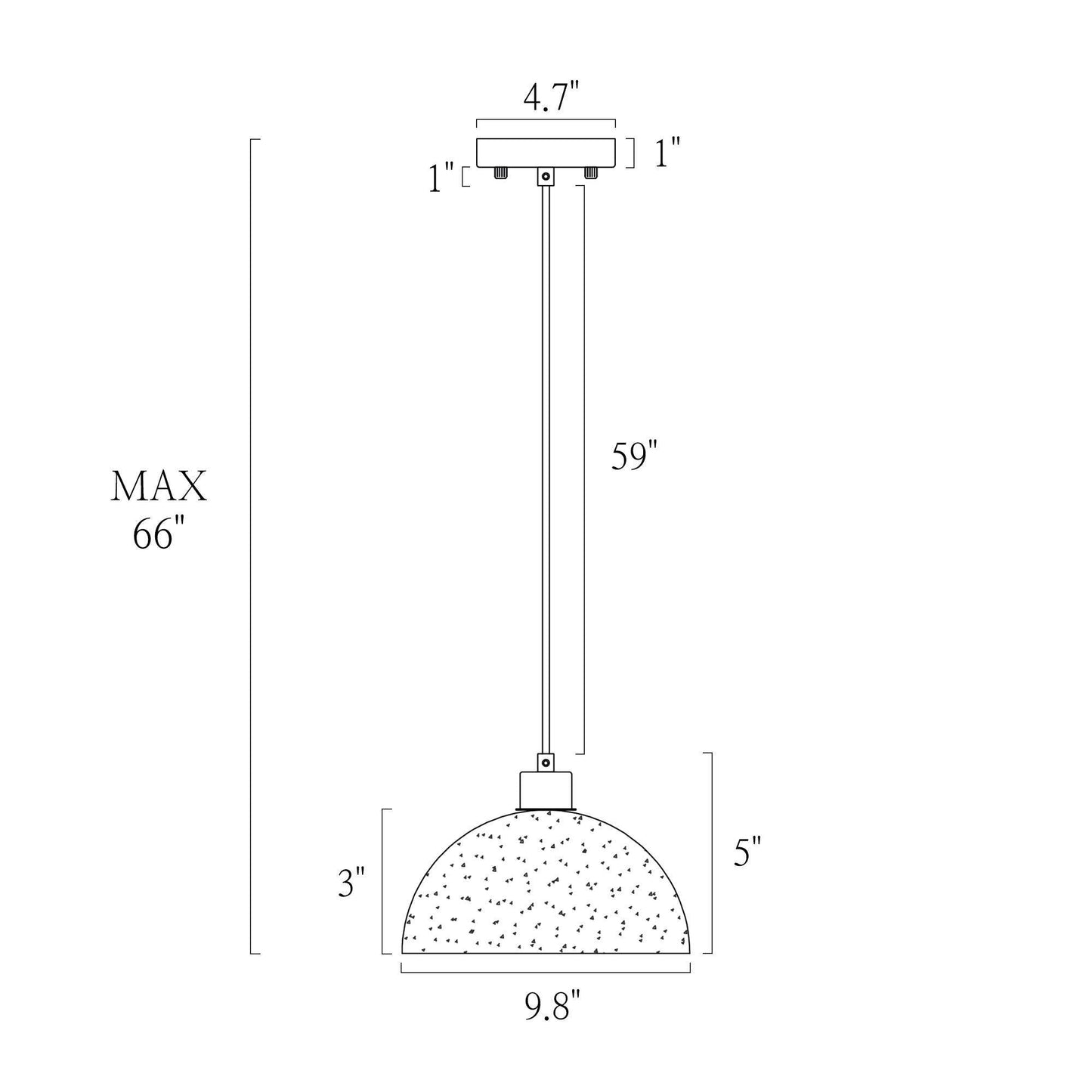 Contianssi 1-Light Mini Black Modern Pendant Light Fixtures