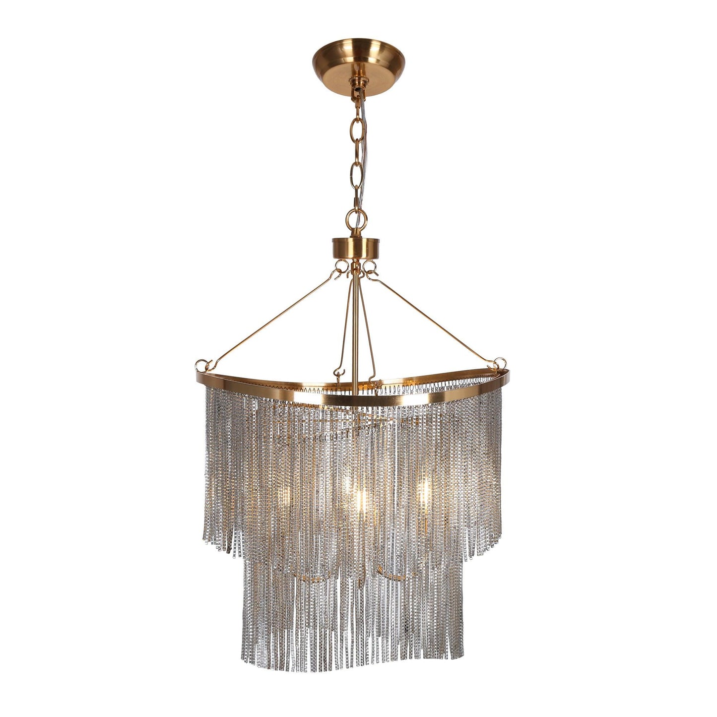 4-Light 2-Tier Drum Chandelier - Belles Lighting