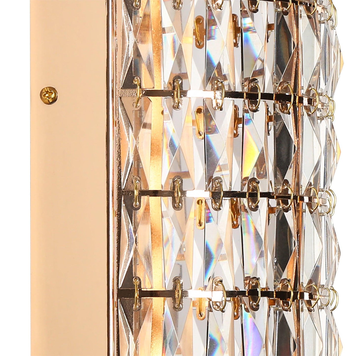 1-Light LED Gold Crystal Wall Sconce - Belles Lighting