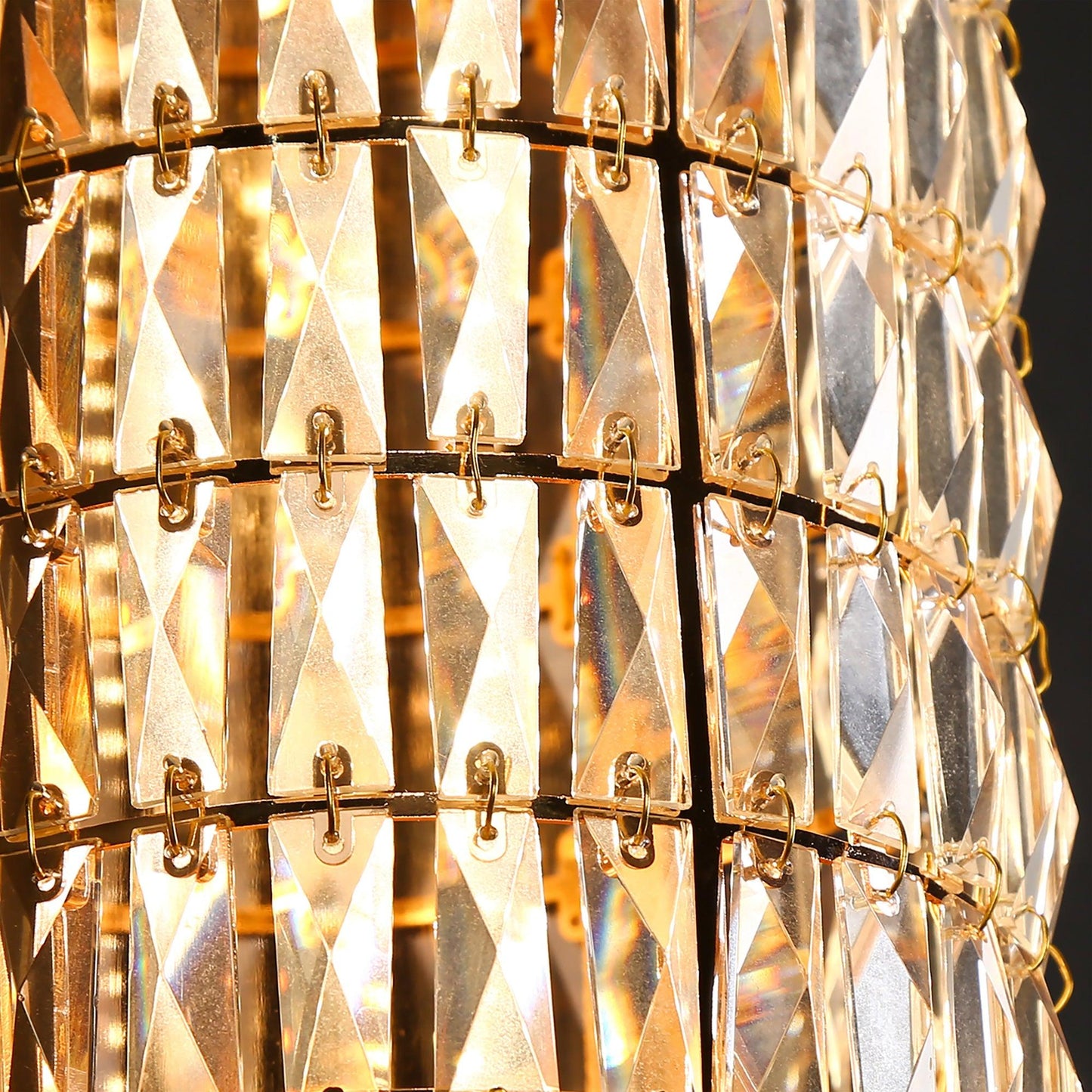 1-Light LED Gold Crystal Wall Sconce - Belles Lighting