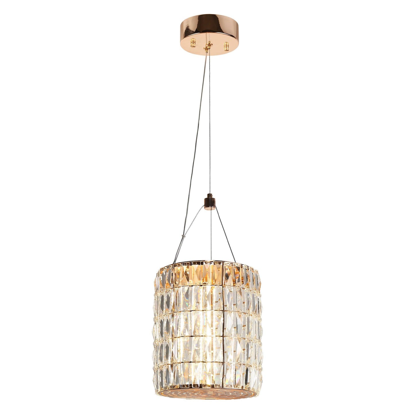 Crystal LED Cylinder Chandelier Pendant Lights - Belles Lighting