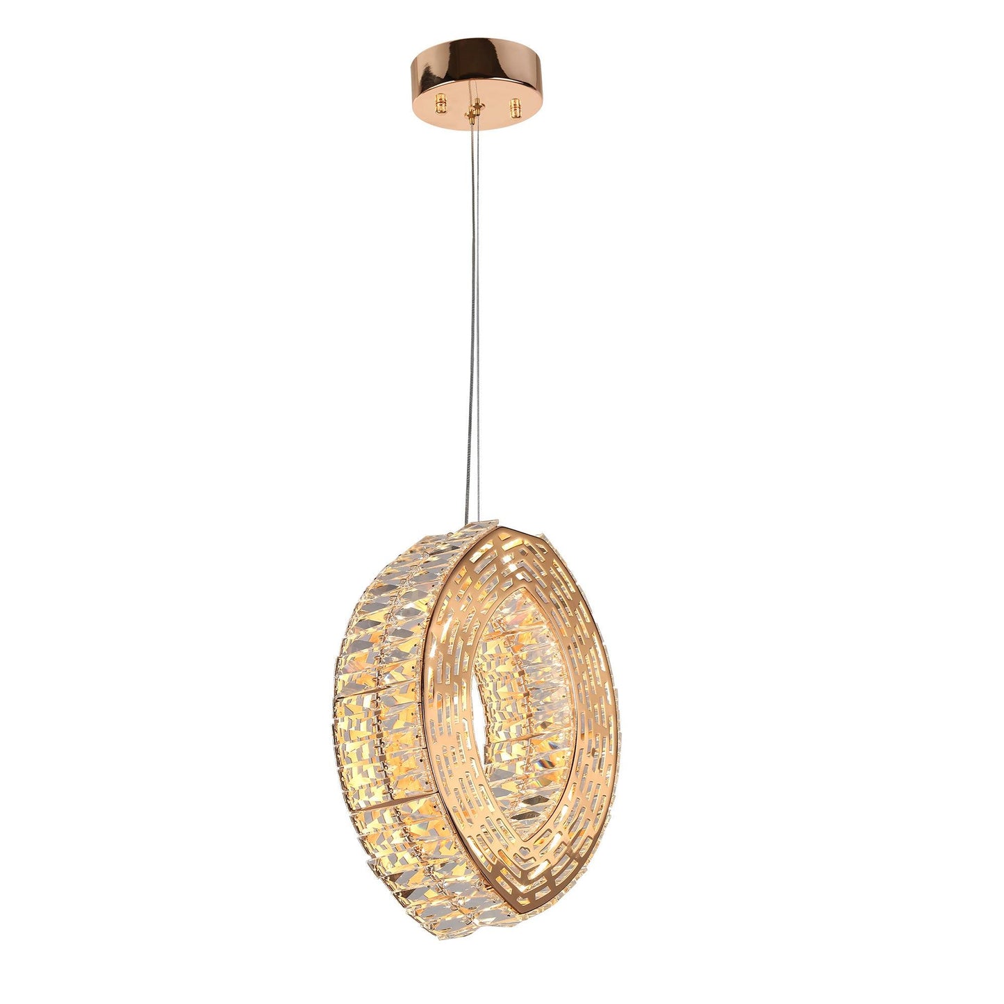 1-Light Crystal LED Pendant Lights - Belles Lighting