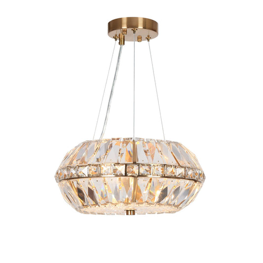 3-Light Crystal Drum Mini Chandelier Lights - Belles Lighting