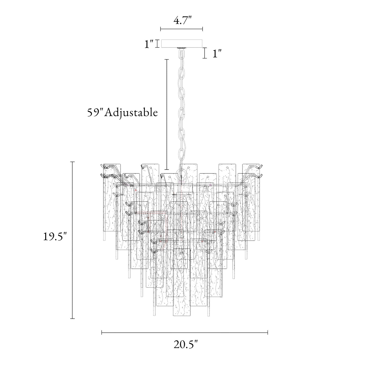 Engaveric 8-Light Small Brass Chandelier