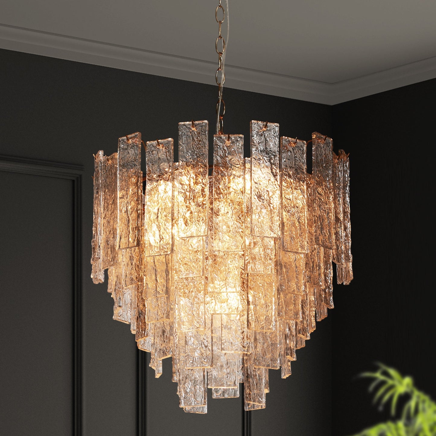 Engaveric 8-Light Small Brass Chandelier