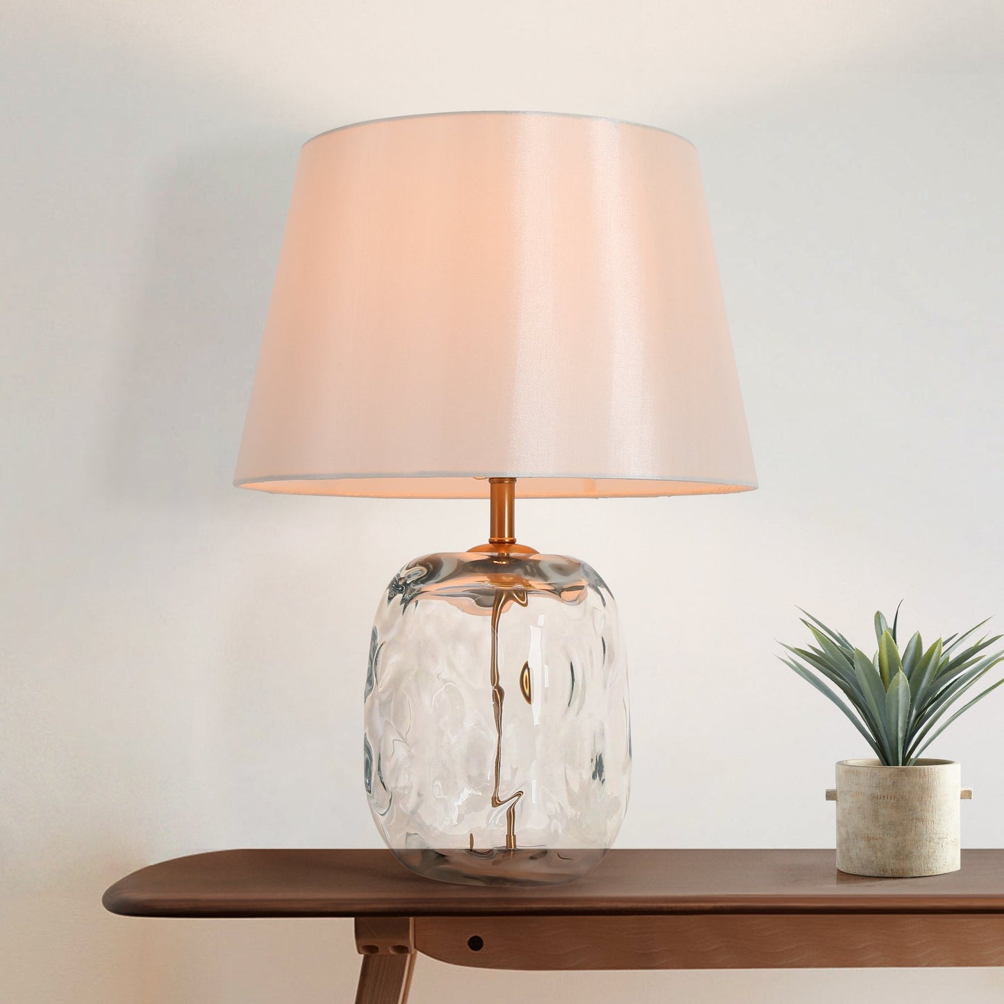 Flabellum 22.4"H 1-Light Glass Table Lamp