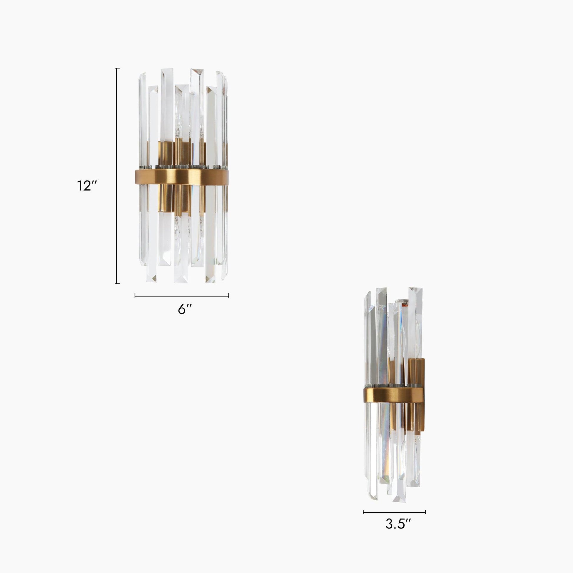 2-Light Gold Wall Sconces - Belles Lighting