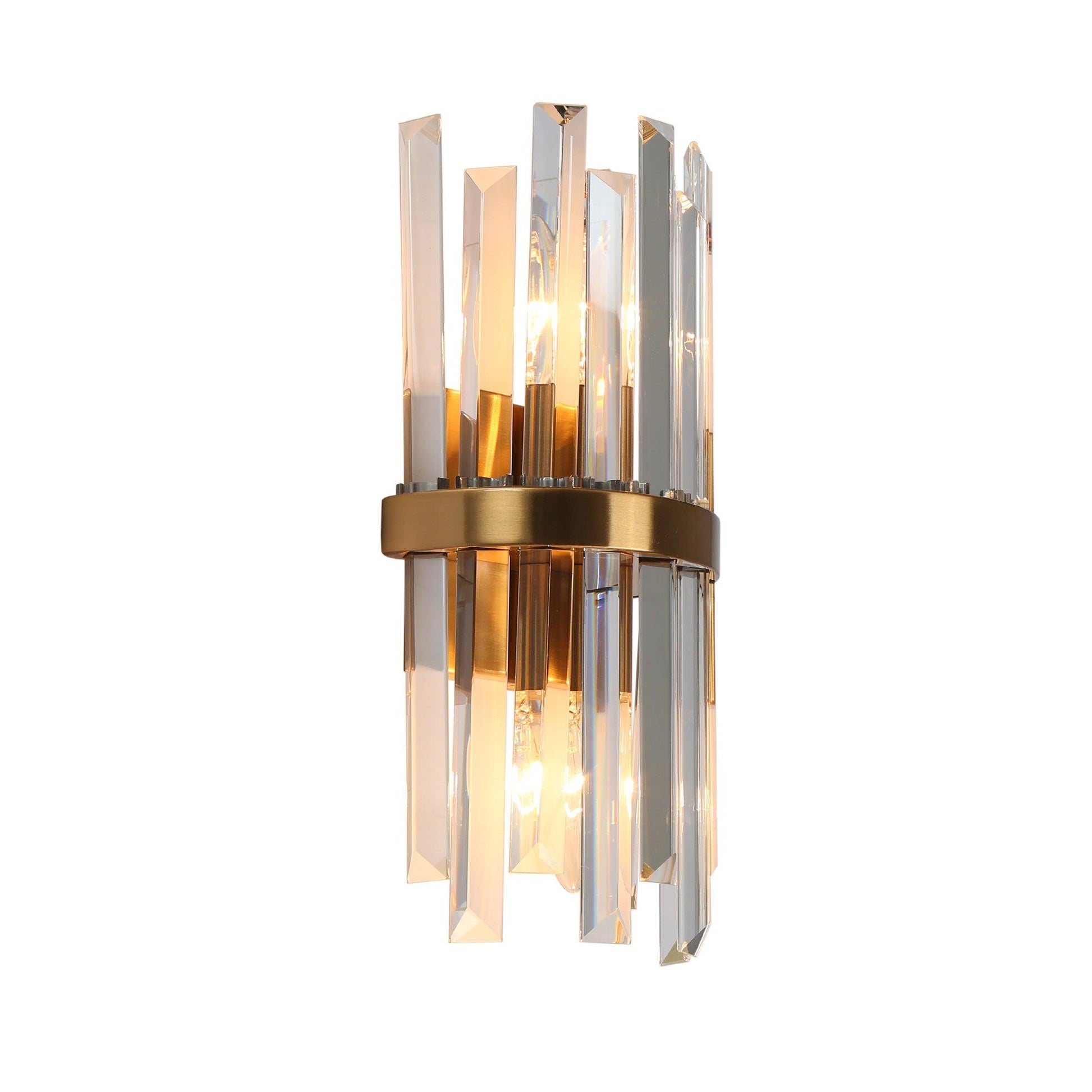 2-Light Gold Wall Sconces - Belles Lighting