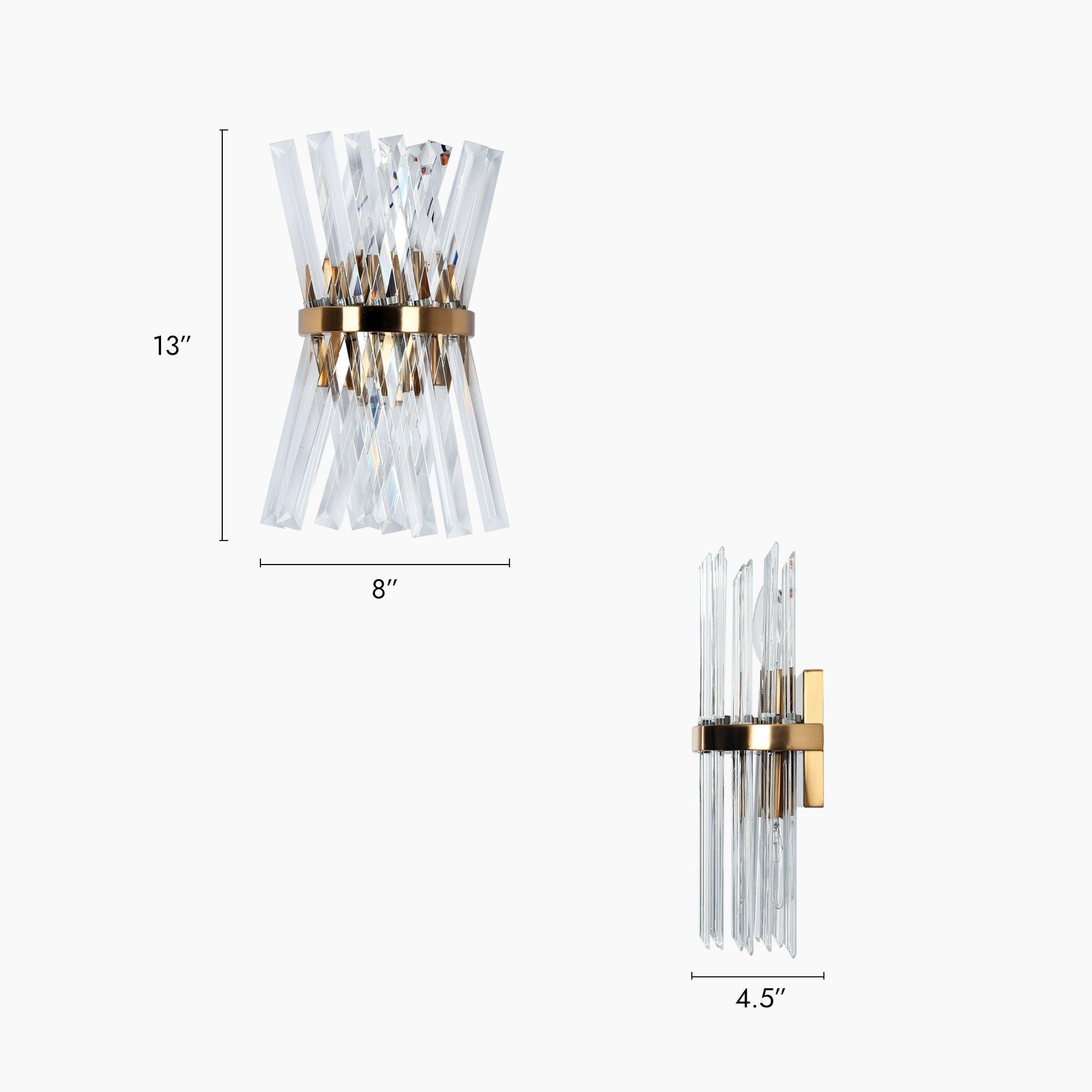 2-Light Gold Wall Sconces - Belles Lighting