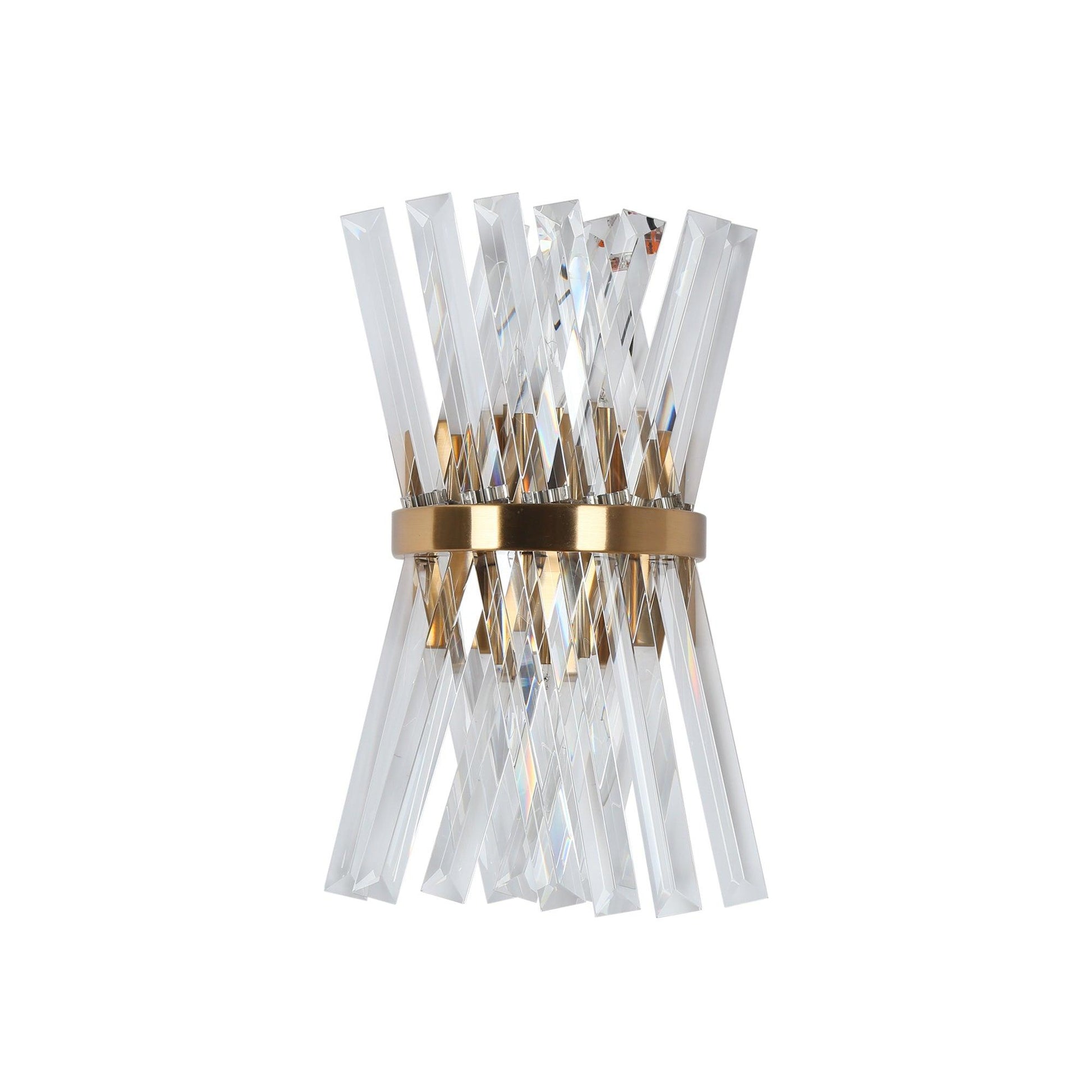 2-Light Gold Wall Sconces - Belles Lighting