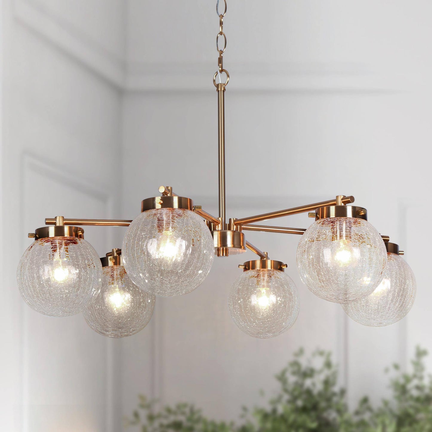 Ariene 6-Light Large Brass Chandelier