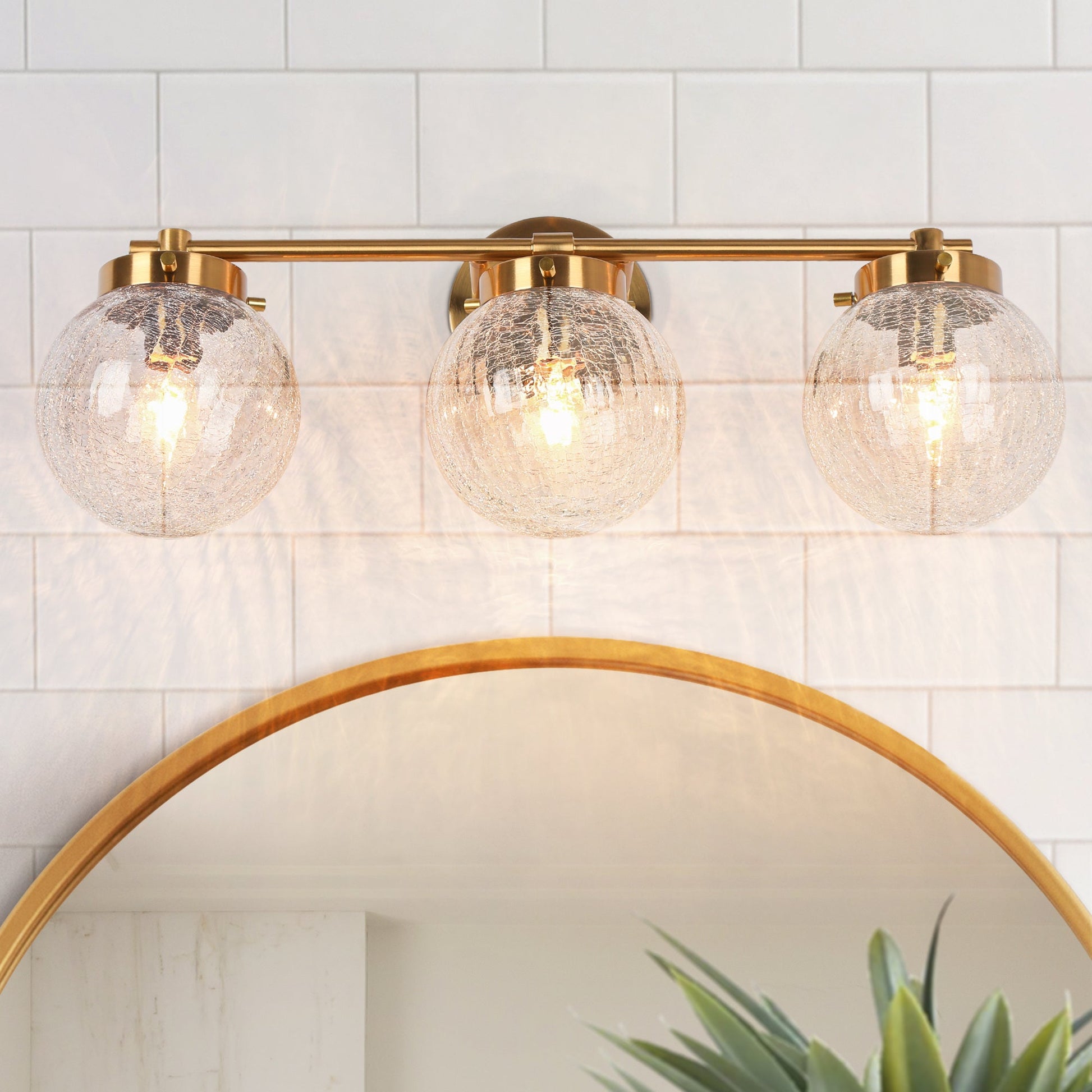 Ariene 3-Light Brass Vanity Light