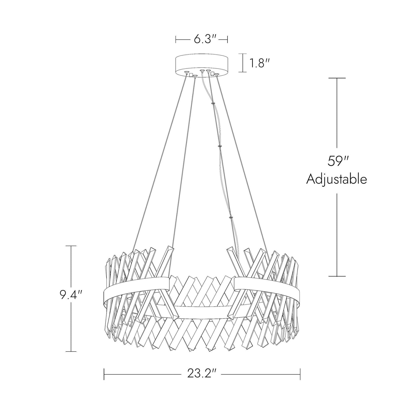 2-Light Crystal Drum LED Chandeliers Lights - Belles Lighting