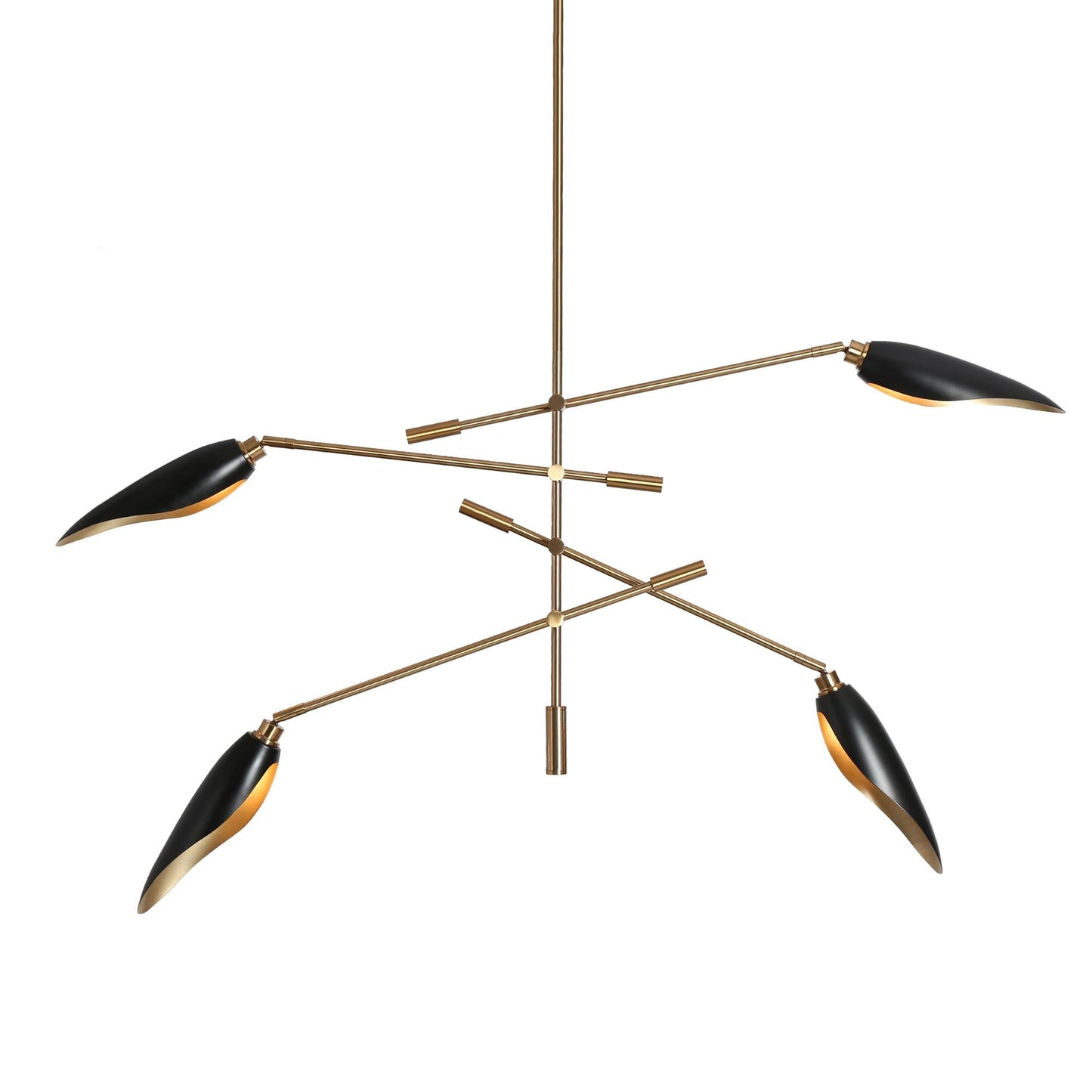 Toltehcwe 4-Light Oversized Black Chandelier