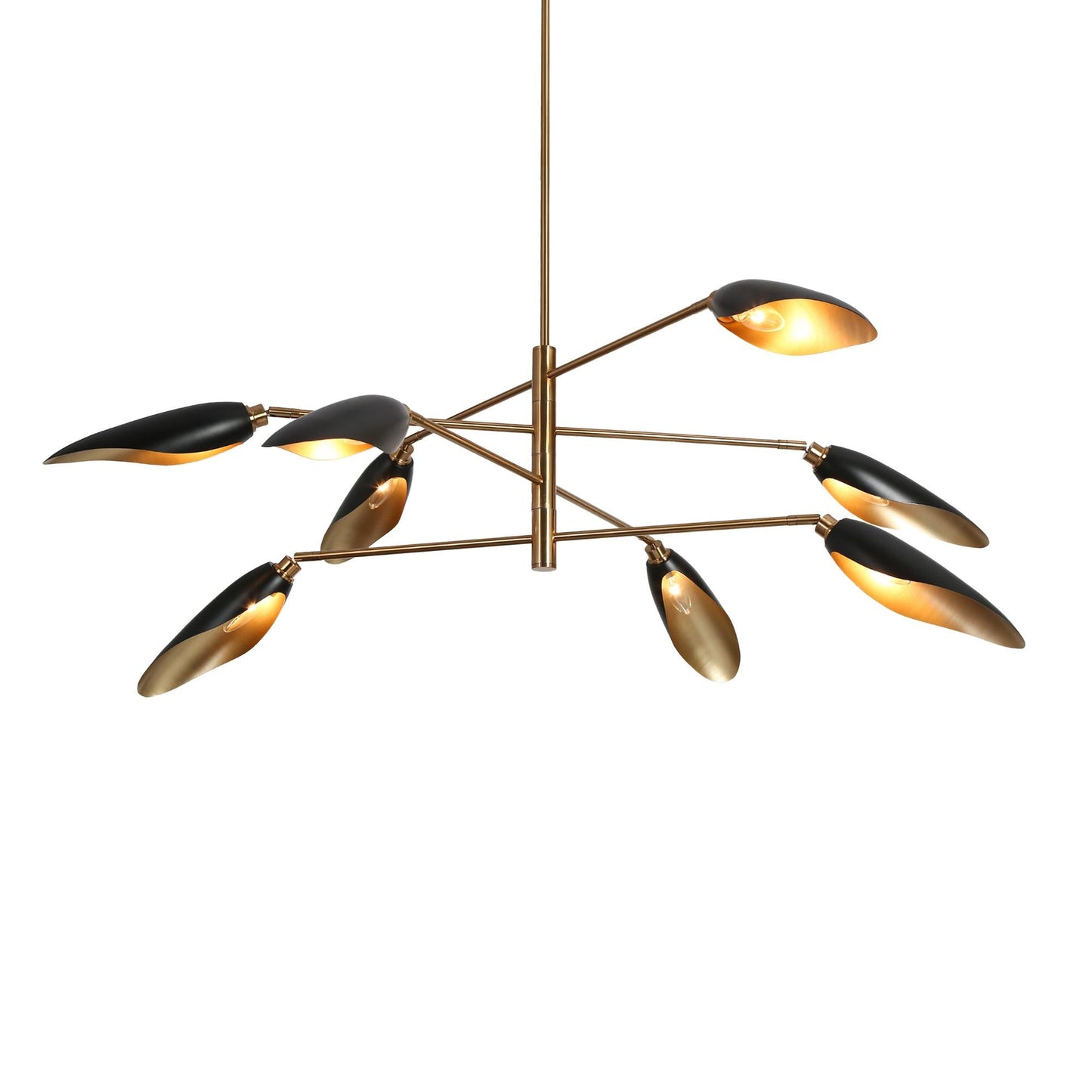 Toltehcwe 8-Light Oversized Black Chandelier