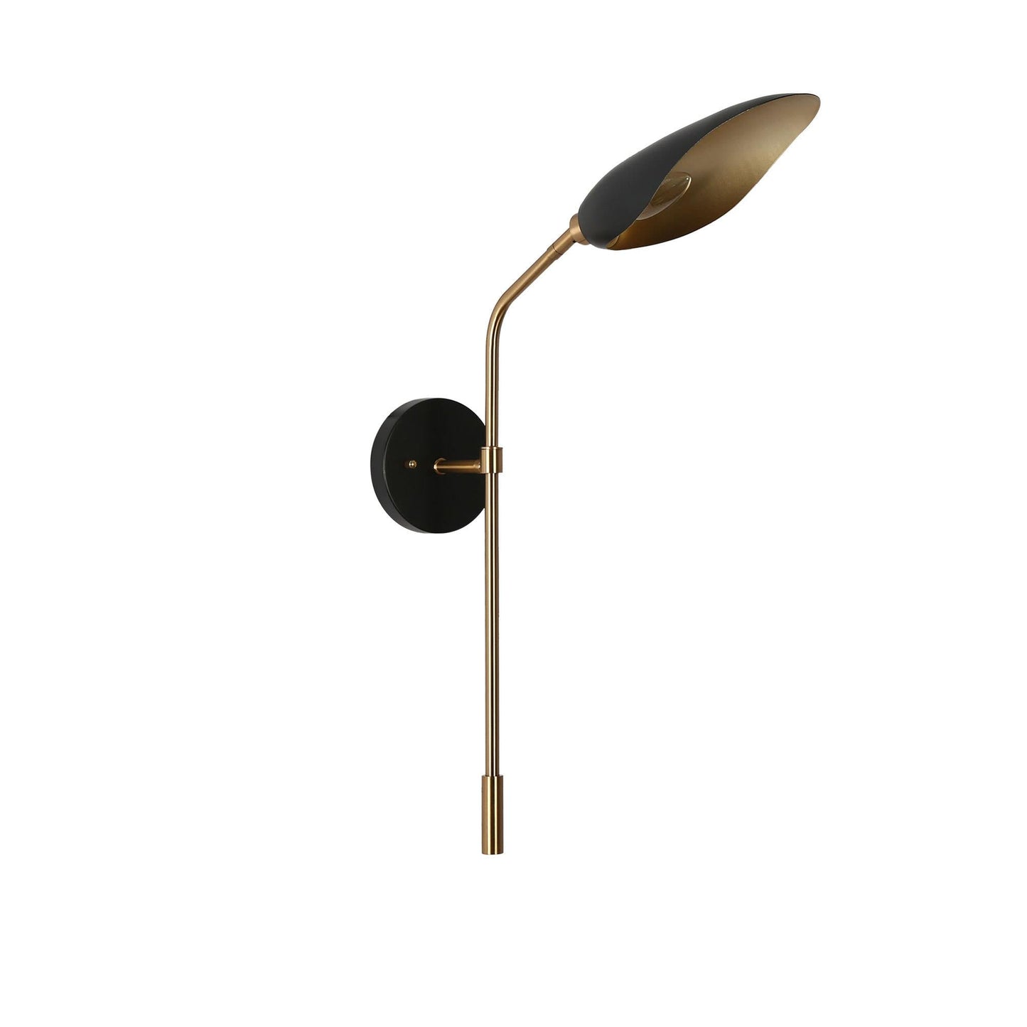 Toltehcwe 1-Light Modern Black and Gold Armed Wall Sconces