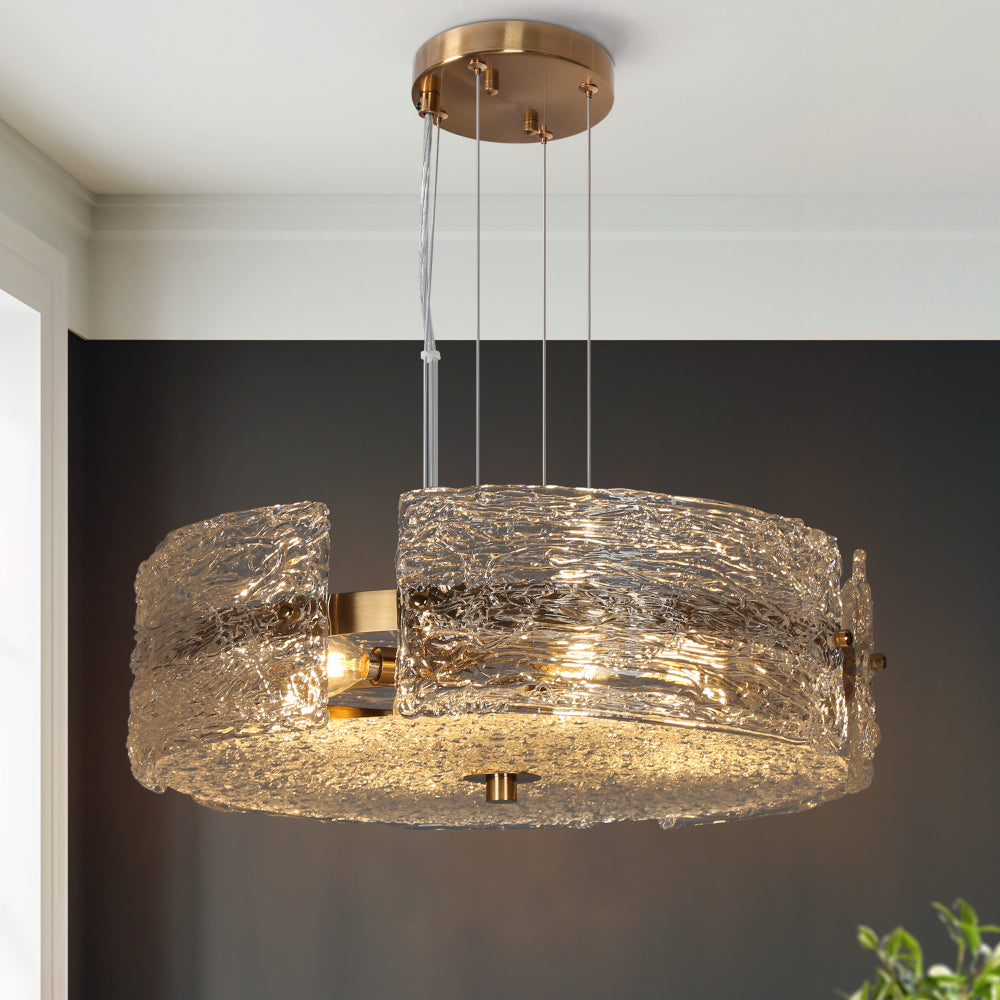 Froebon 4-Light Small Gold Chandelier