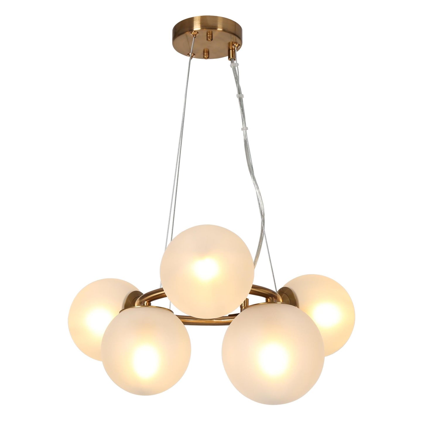 Marilobutia 5-Light Small Brass Chandelier